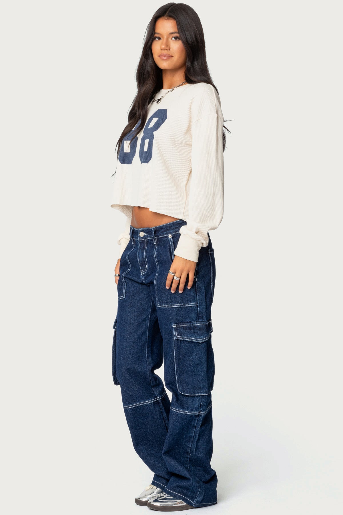 88 Waffle Long Sleeve T Shirt - Image 4