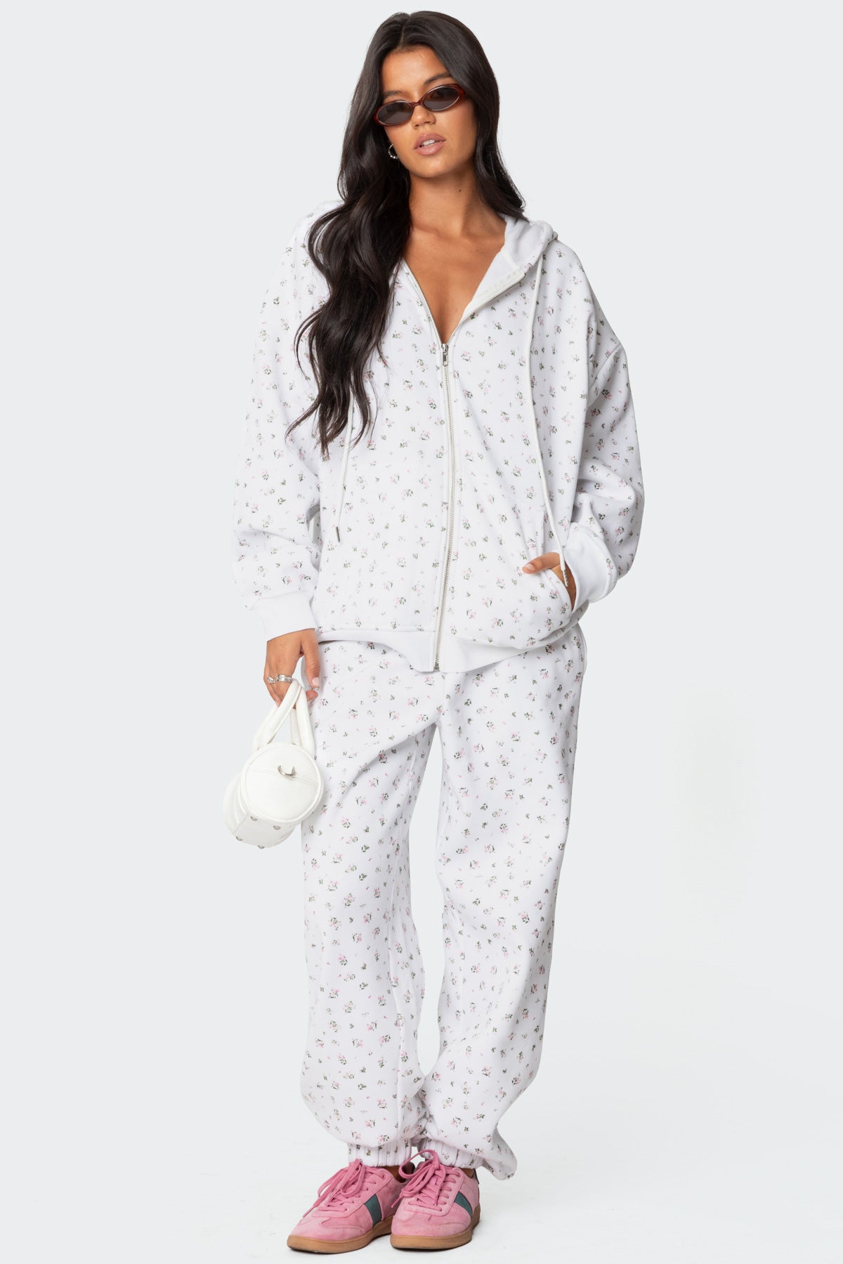Bouquet Oversized Zip Up Hoodie - Image 2