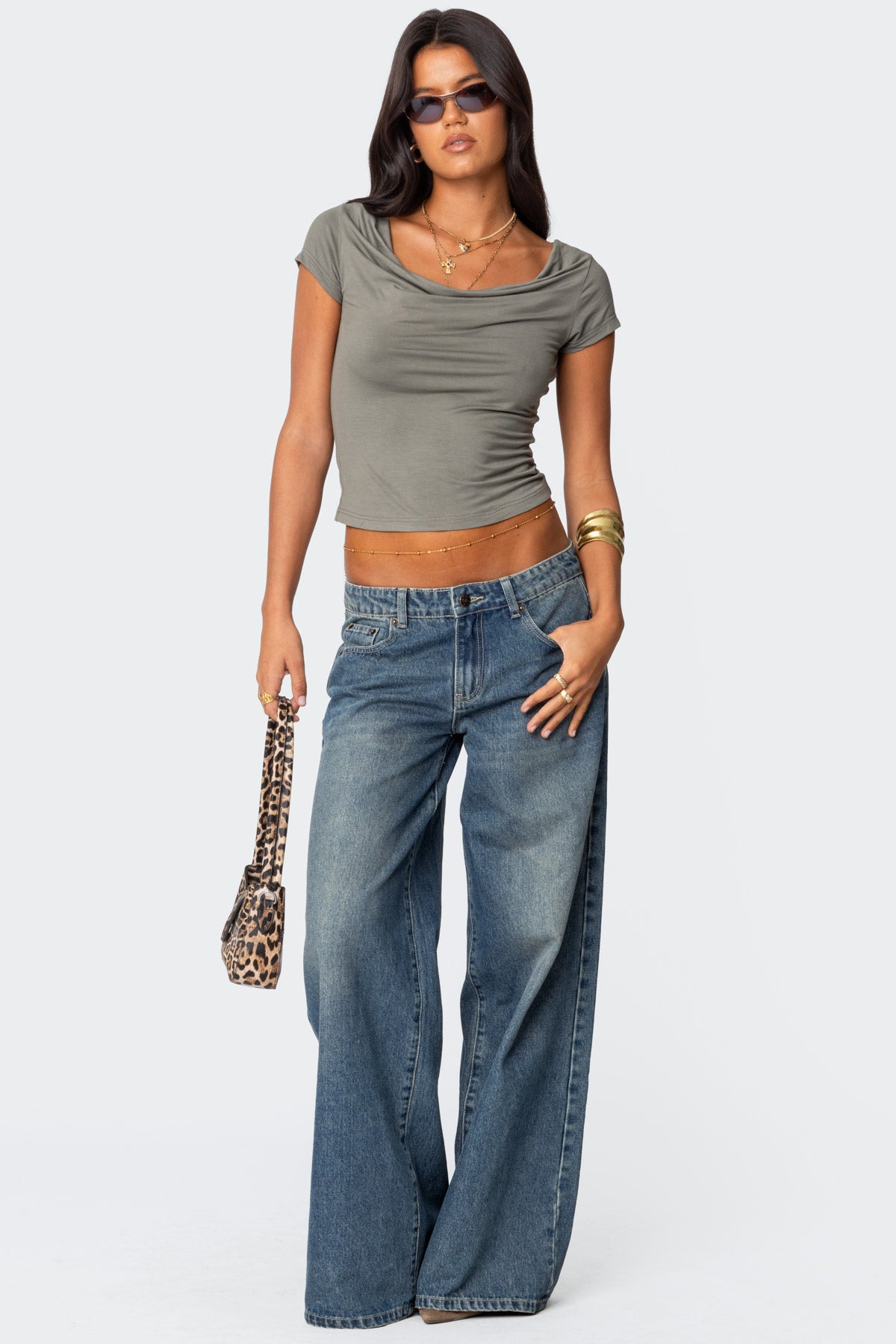 Vyxen Vintage Washed Low Rise Baggy Jeans - Image 5