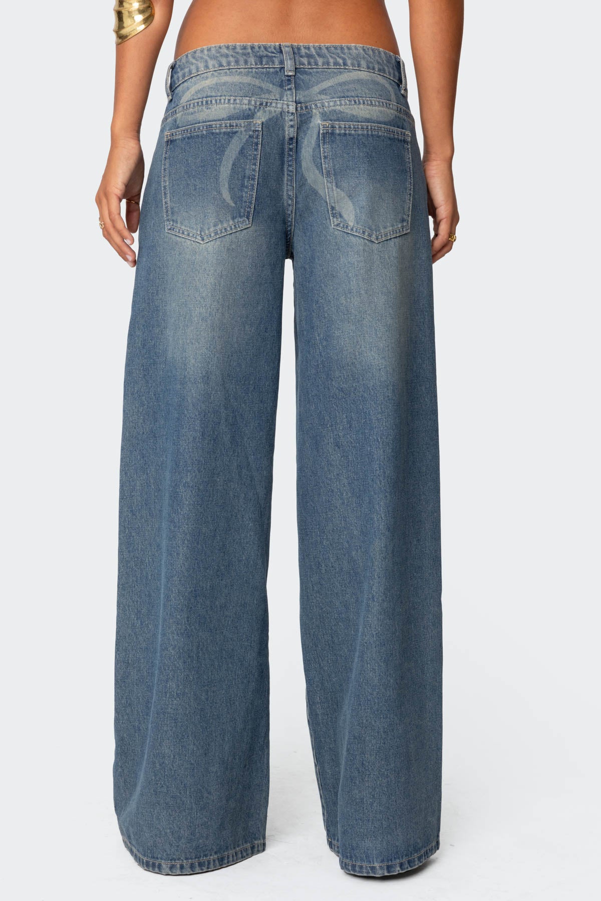 Vyxen Vintage Washed Low Rise Baggy Jeans - Image 4