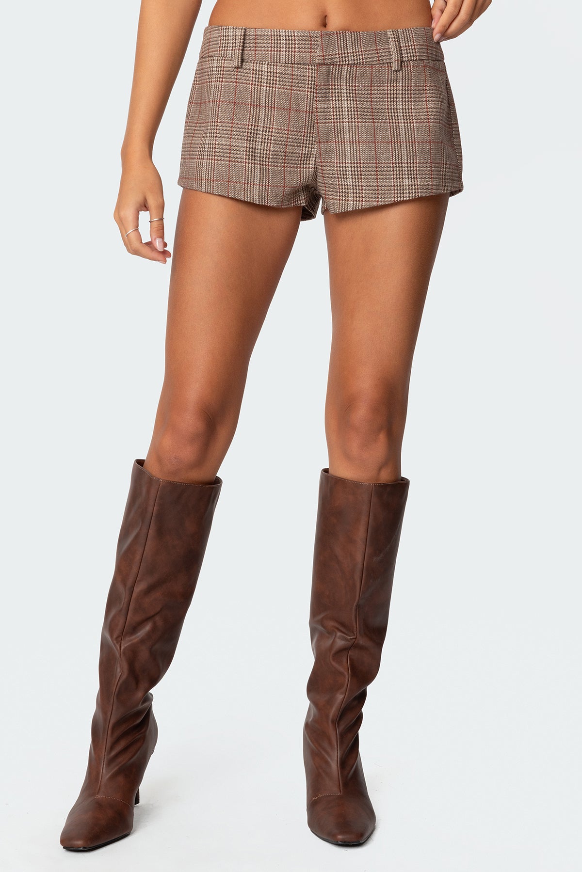 Phoeby Houndstooth Plaid Shorts - Image 2