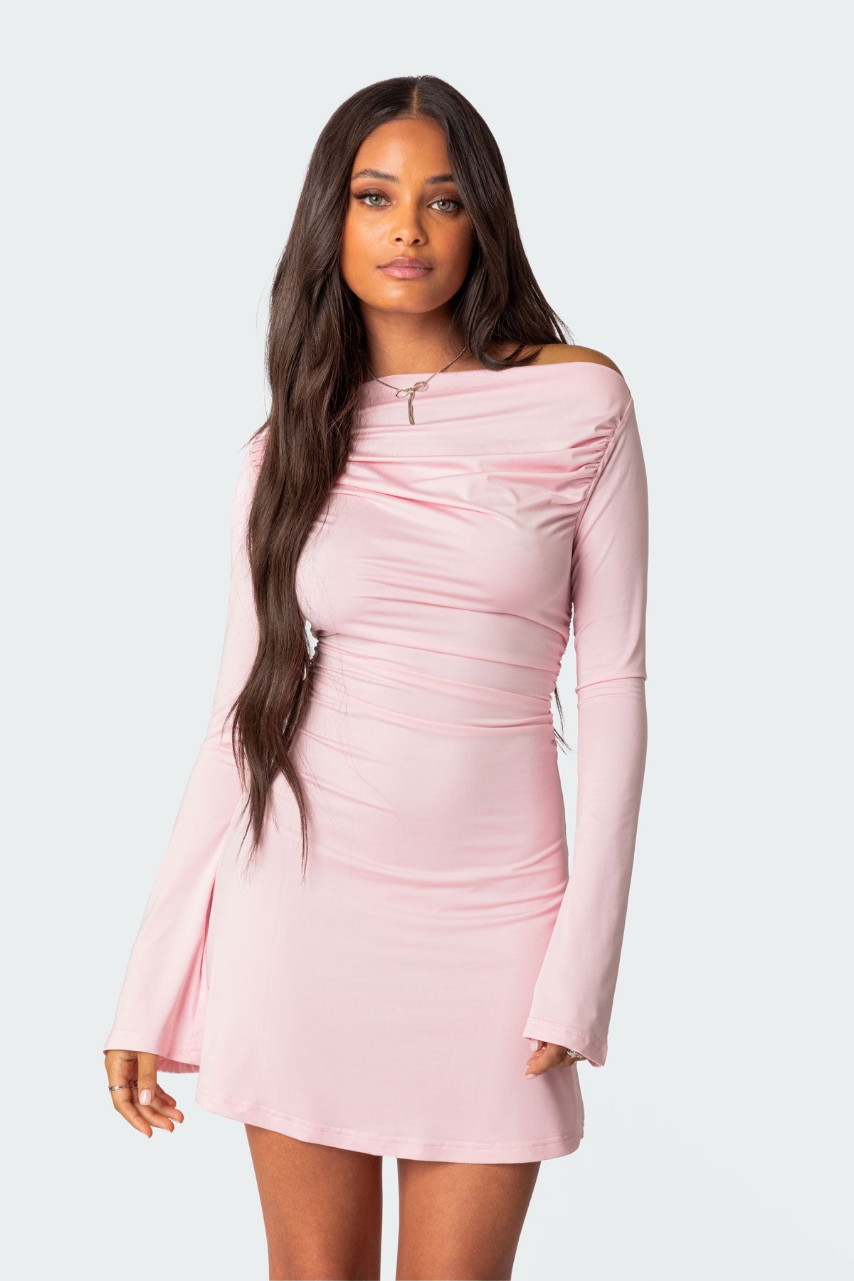 Leena Gathered Mini Dress - Image 2