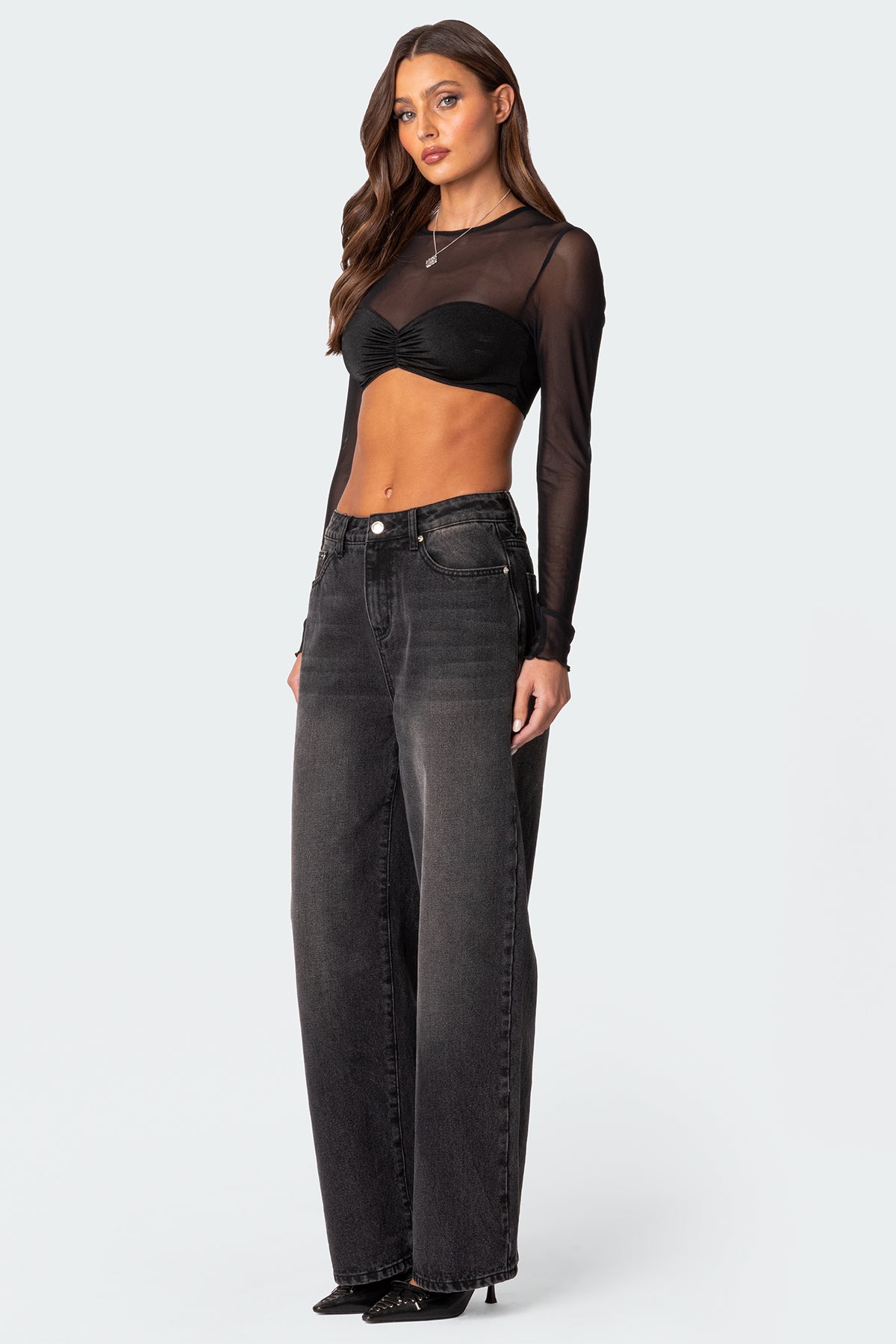 Night Out Sheer Crop Top - Image 5