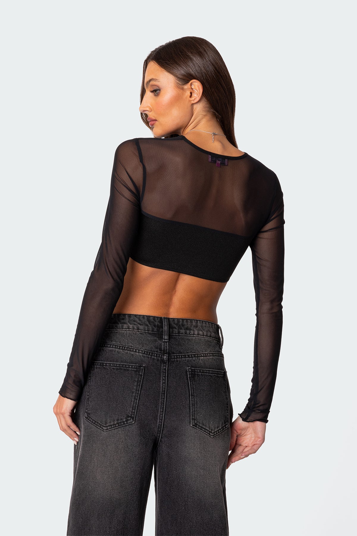 Night Out Sheer Crop Top - Image 4
