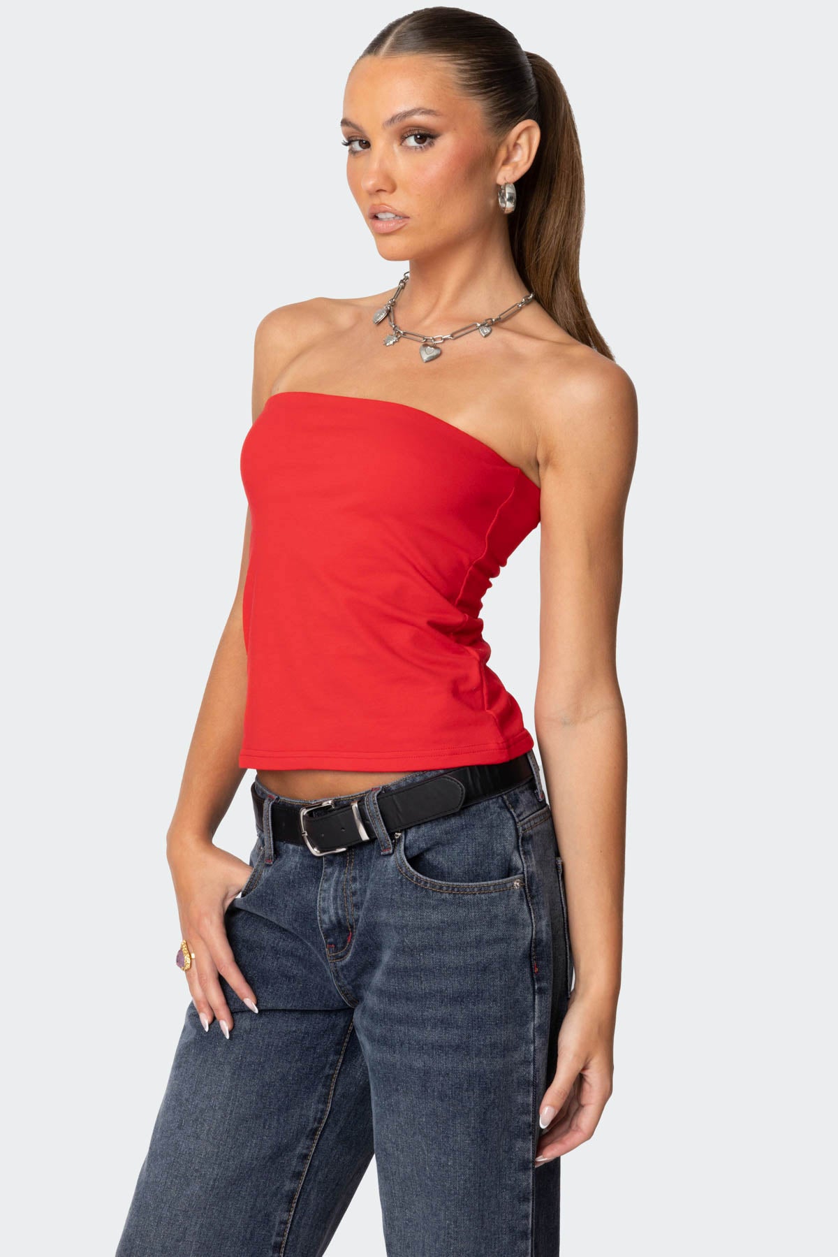Built In Bra Tube Top - Image 3