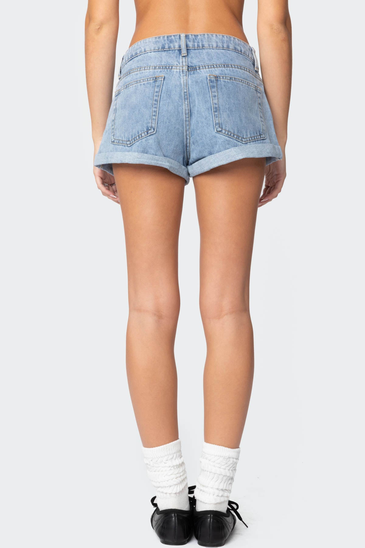 Rylin Low Rise Denim Shorts - Image 5