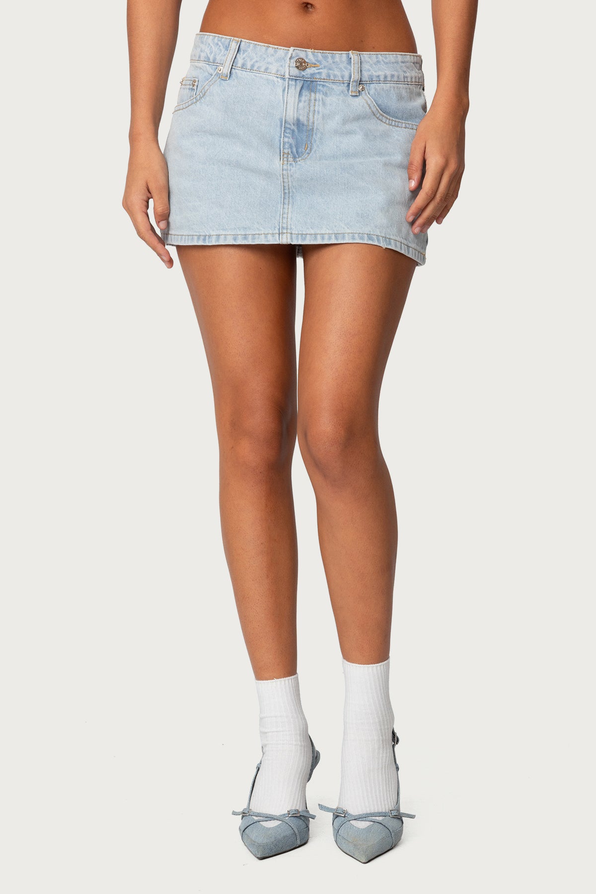 Chiara Denim Micro Skirt - Image 2