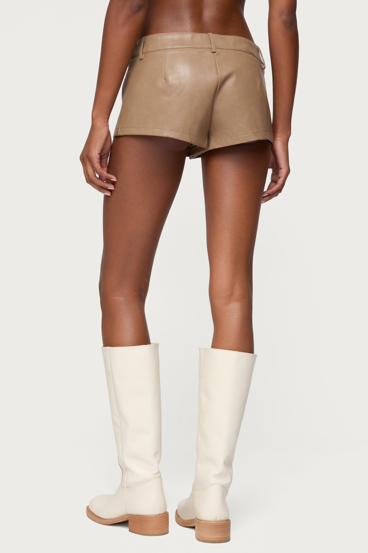 Melaney Faux Leather Micro Shorts - Image 5