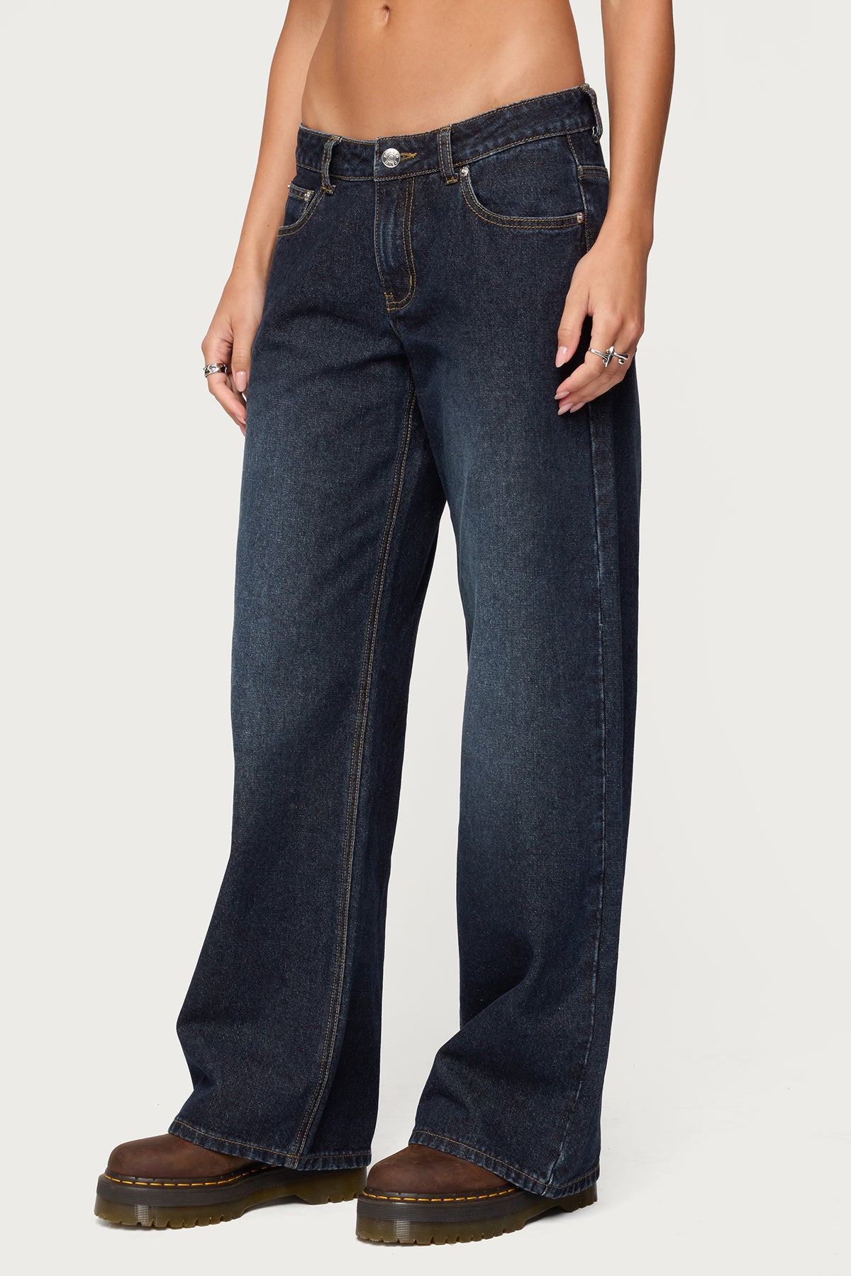Raelynn Washed Low Rise Baggy Jeans - Image 4
