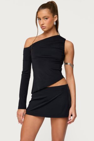 Lucretia Asymmetric Off Shoulder Top