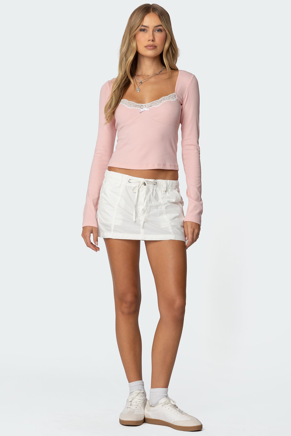 Morgyn Lace Trim Ribbed Top - Image 5