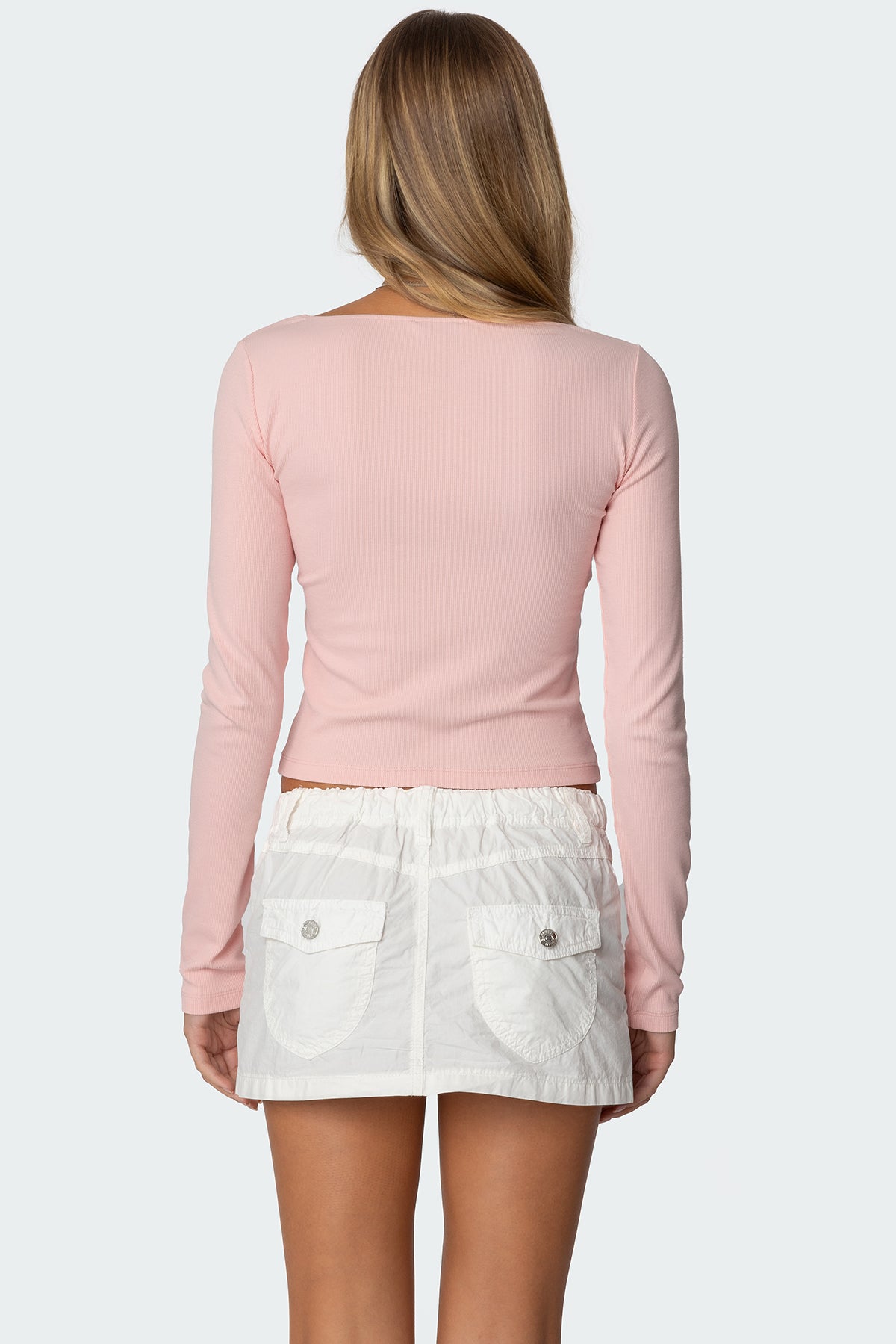 Morgyn Lace Trim Ribbed Top - Image 4