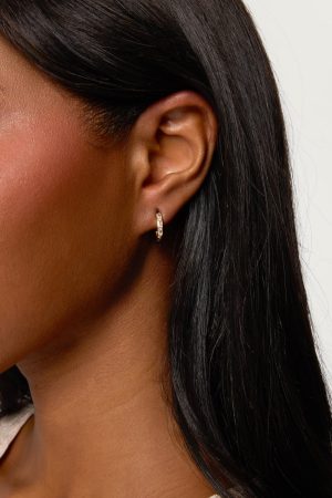 Rhinestone Huggy Hoop Earrings