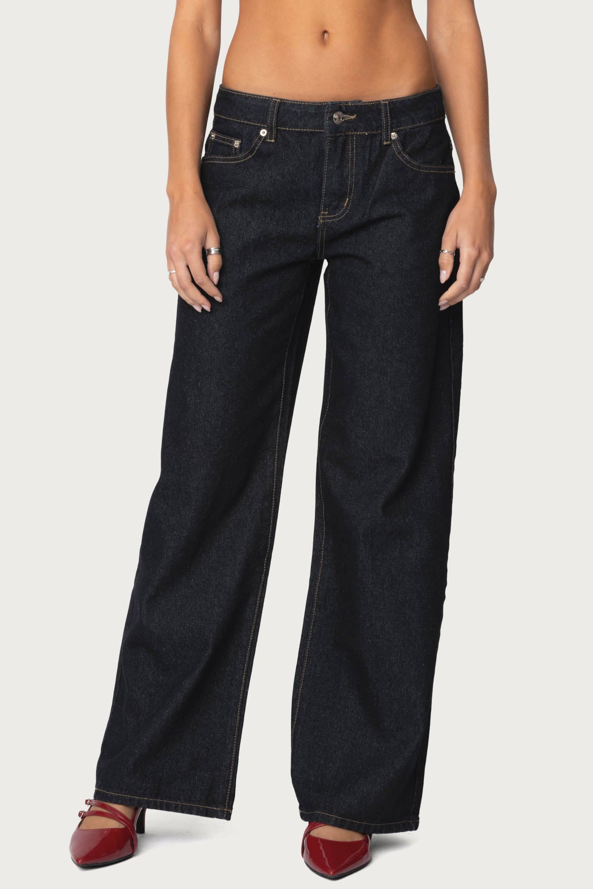 Raelynn Washed Low Rise Baggy Jeans - Image 2