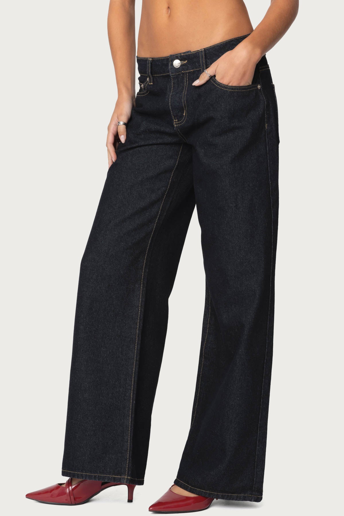 Raelynn Washed Low Rise Baggy Jeans - Image 3