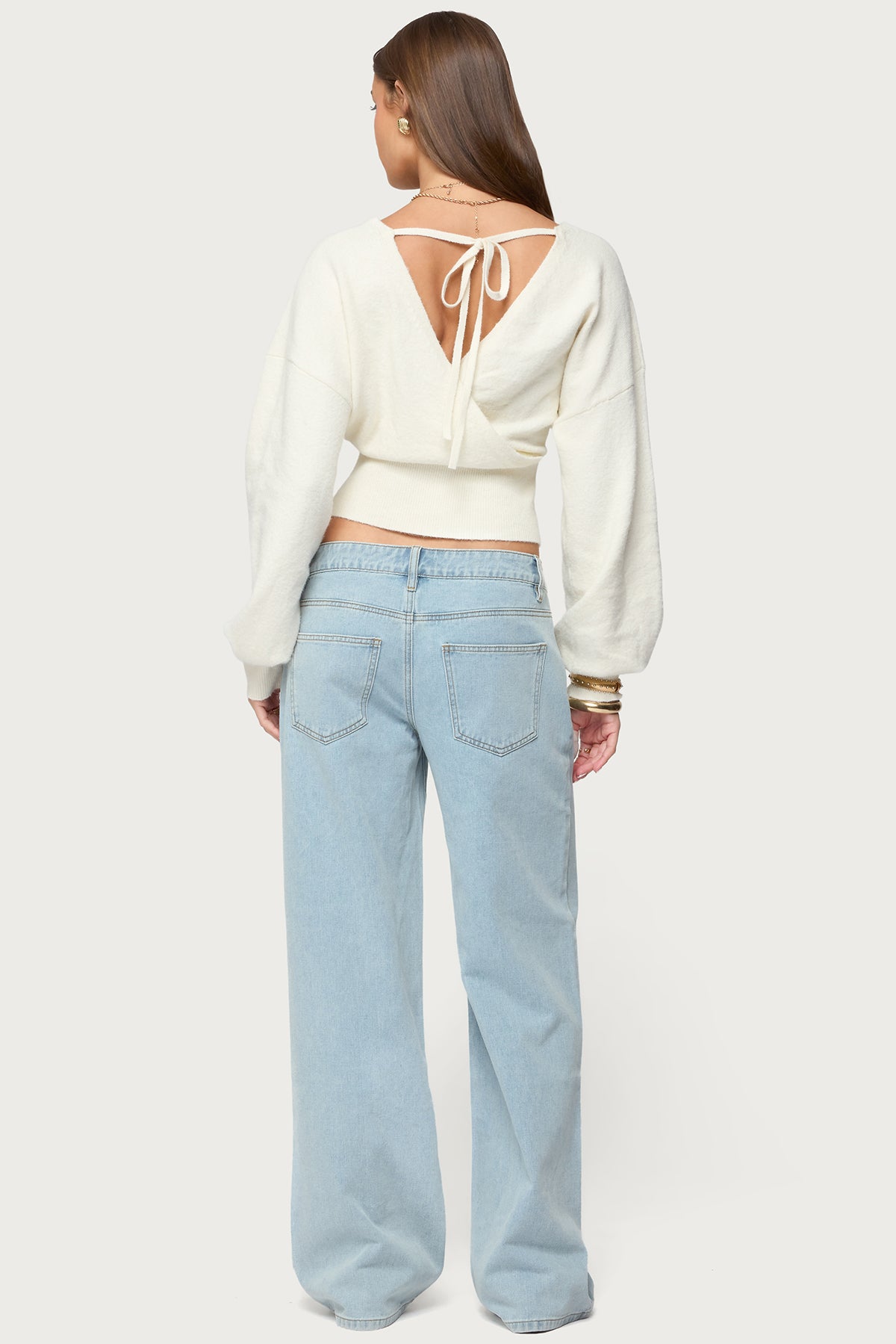 Lillia V Neck Wrap Sweater - Image 3