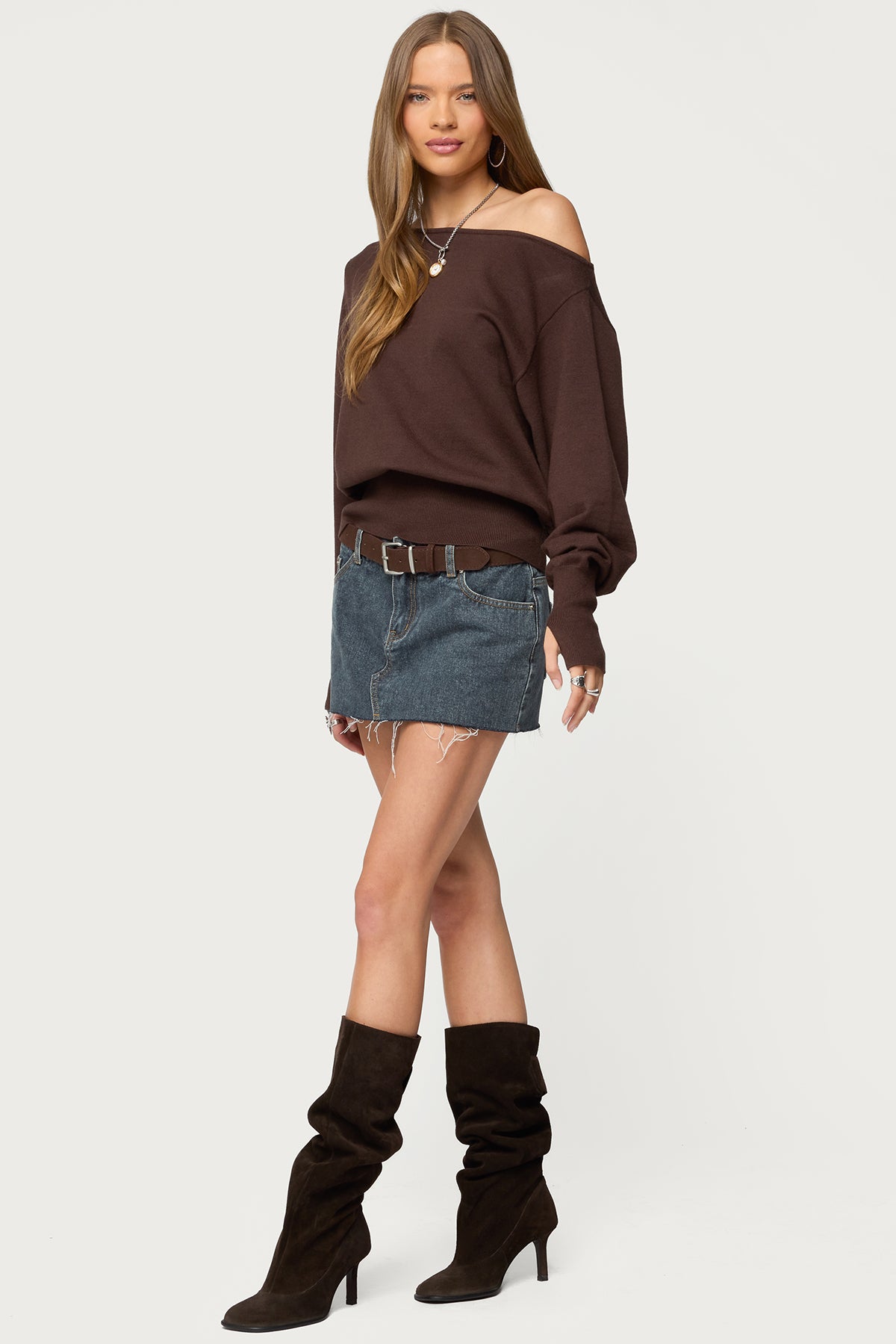 Off Shoulder Oversized Sweater - Image 4