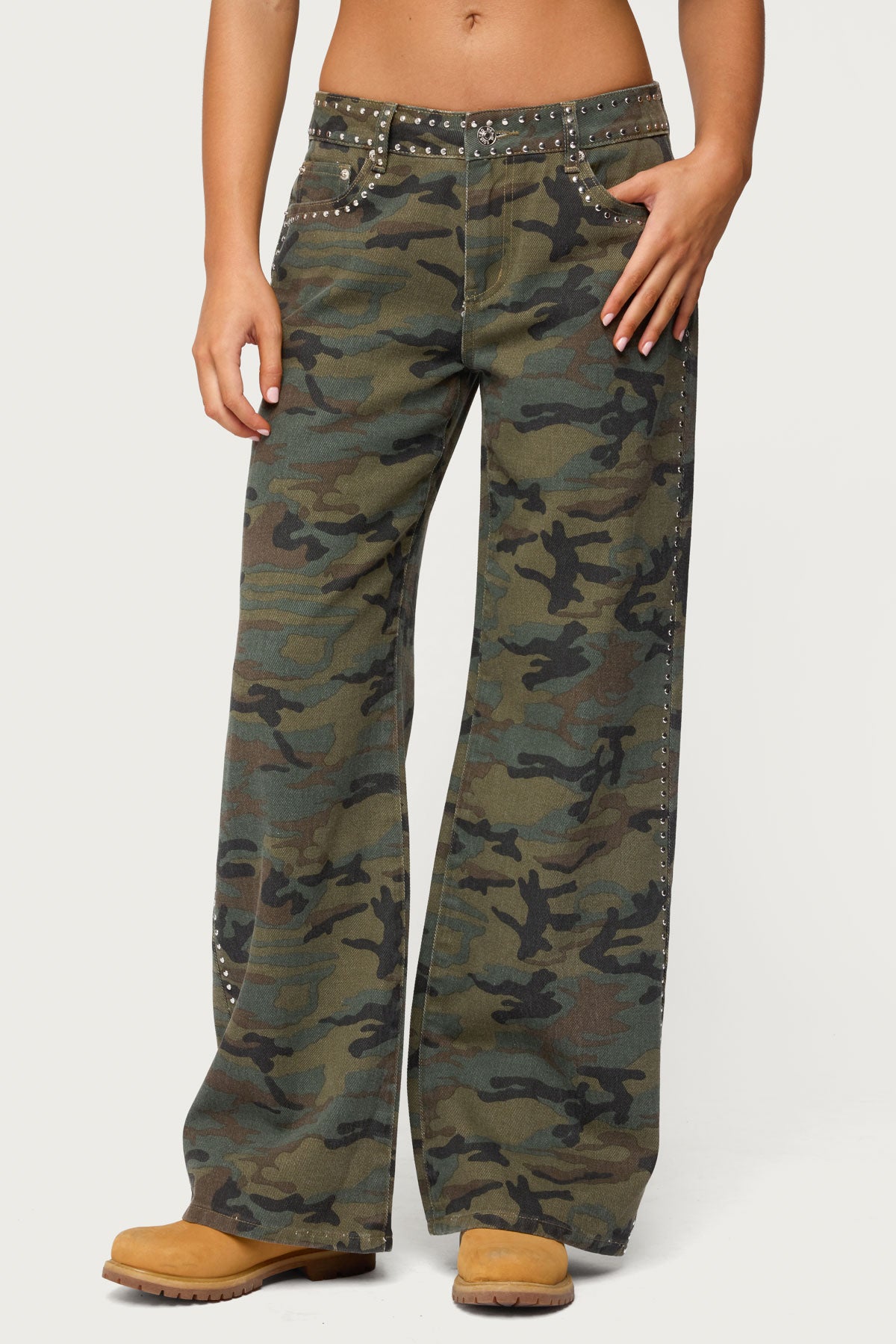 Quincy Studded Low Rise Baggy Jeans - Image 2