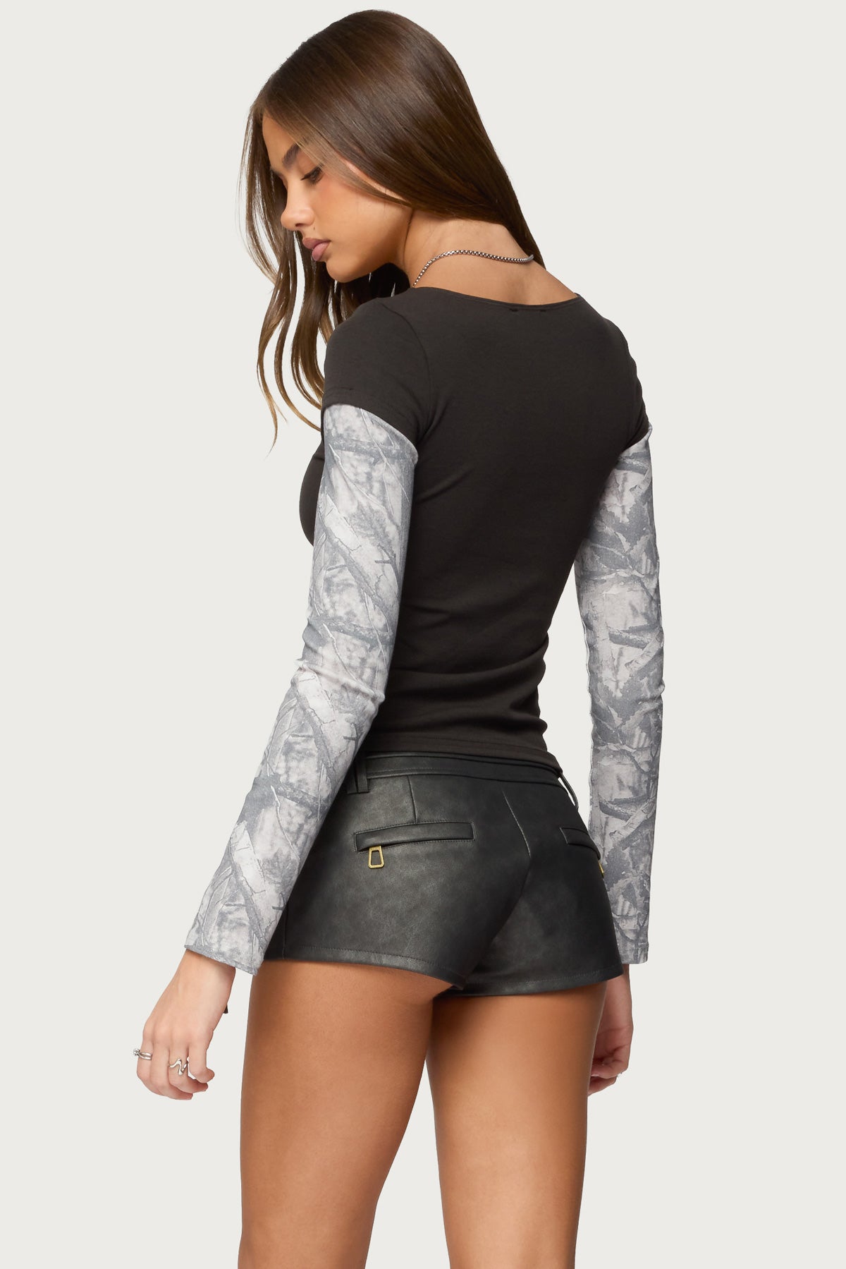 Layered Camo Long Sleeve T Shirt - Image 4