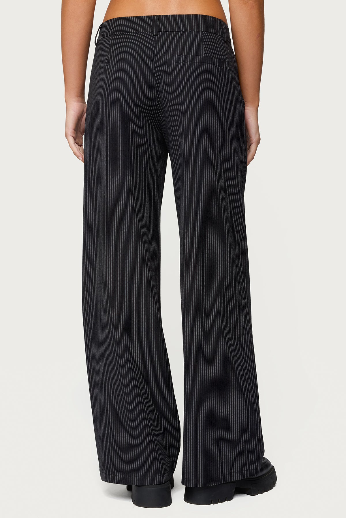 Pinstripe Tailored Straight Leg Pants - Image 4