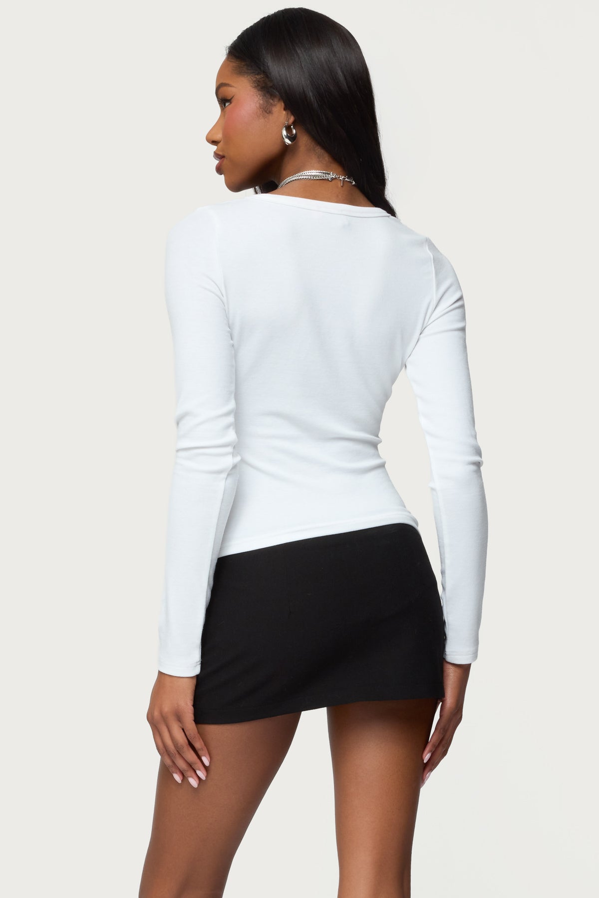 Doron V Neck Long Sleeve Top - Image 4