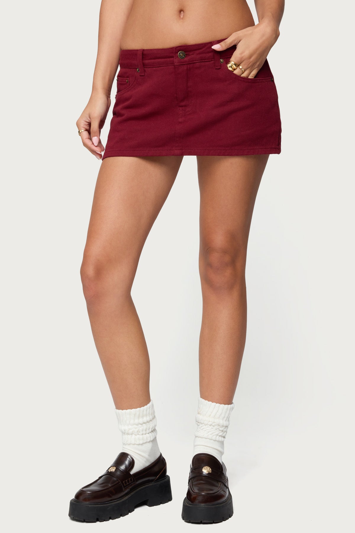 Camelia Denim Mini Skort - Image 2