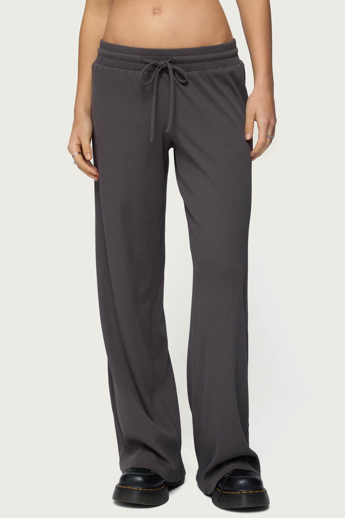Cicilia Straight Leg Ribbed Pants - Image 2