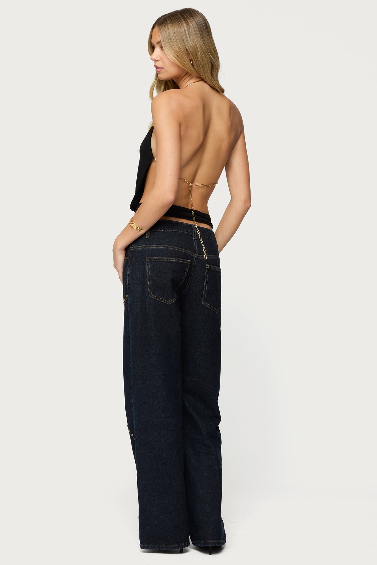 Damarey Chain Backless Halter Top - Image 2
