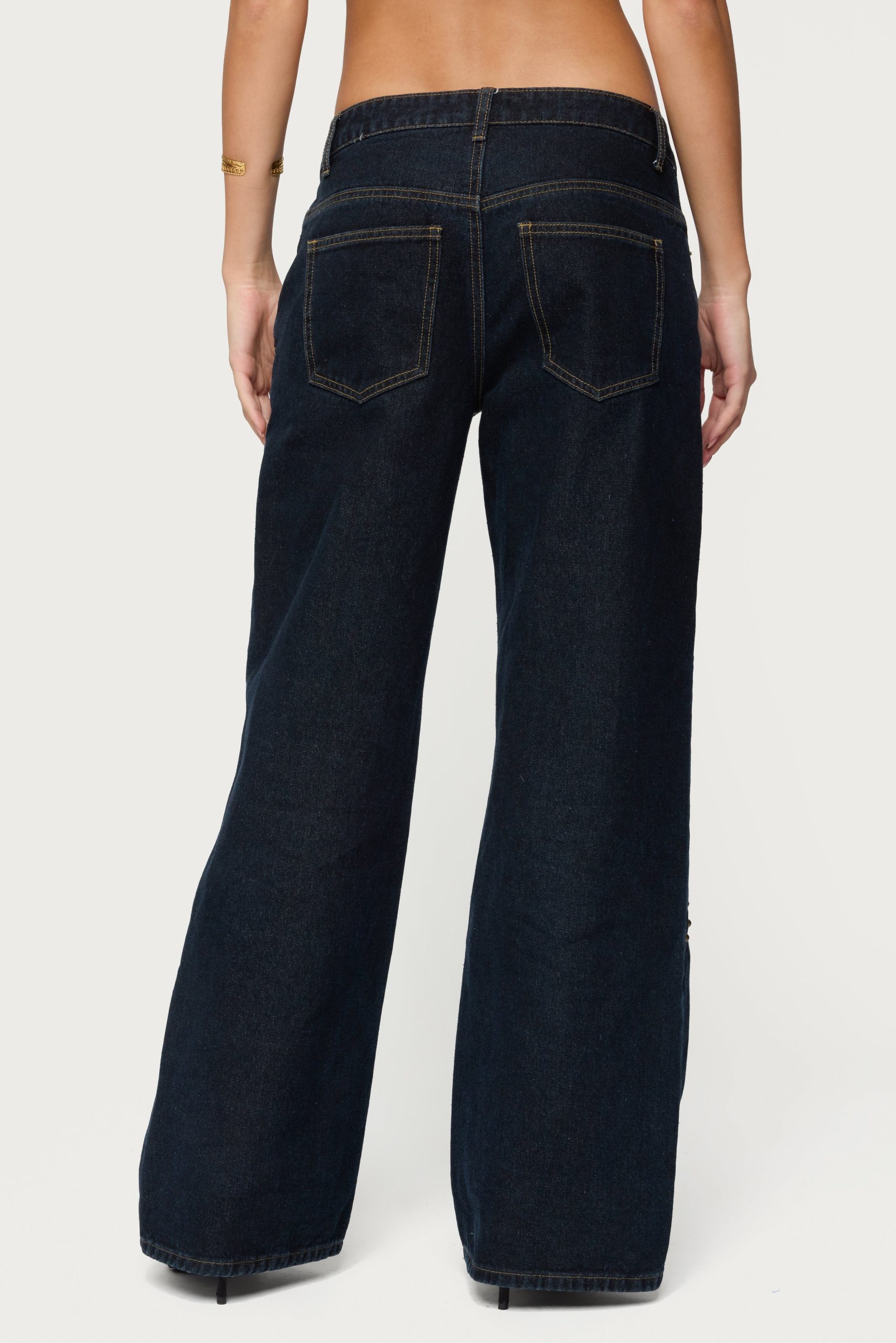 Charla Stud Low Rise Baggy Jeans - Image 5