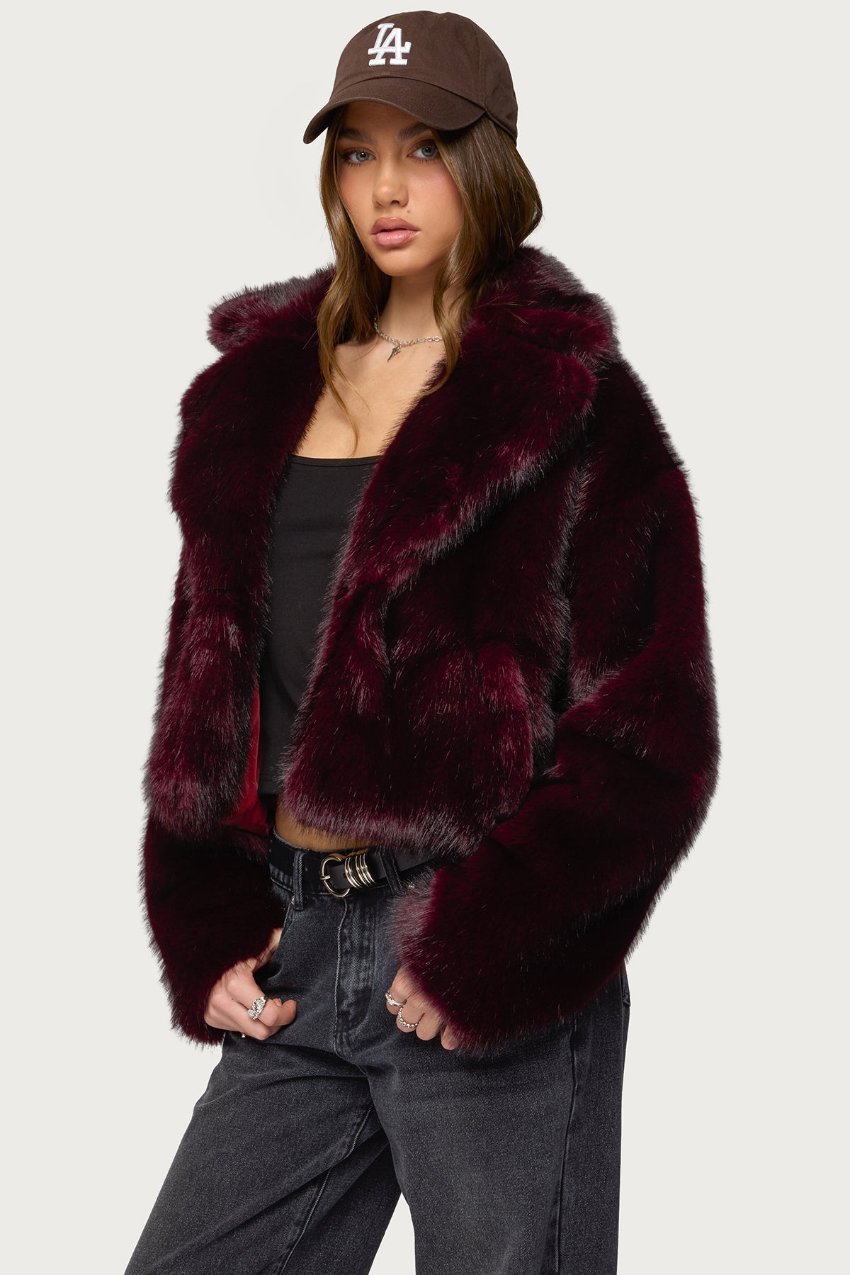 Kamilah Oversized Faux Fur Coat - Image 3