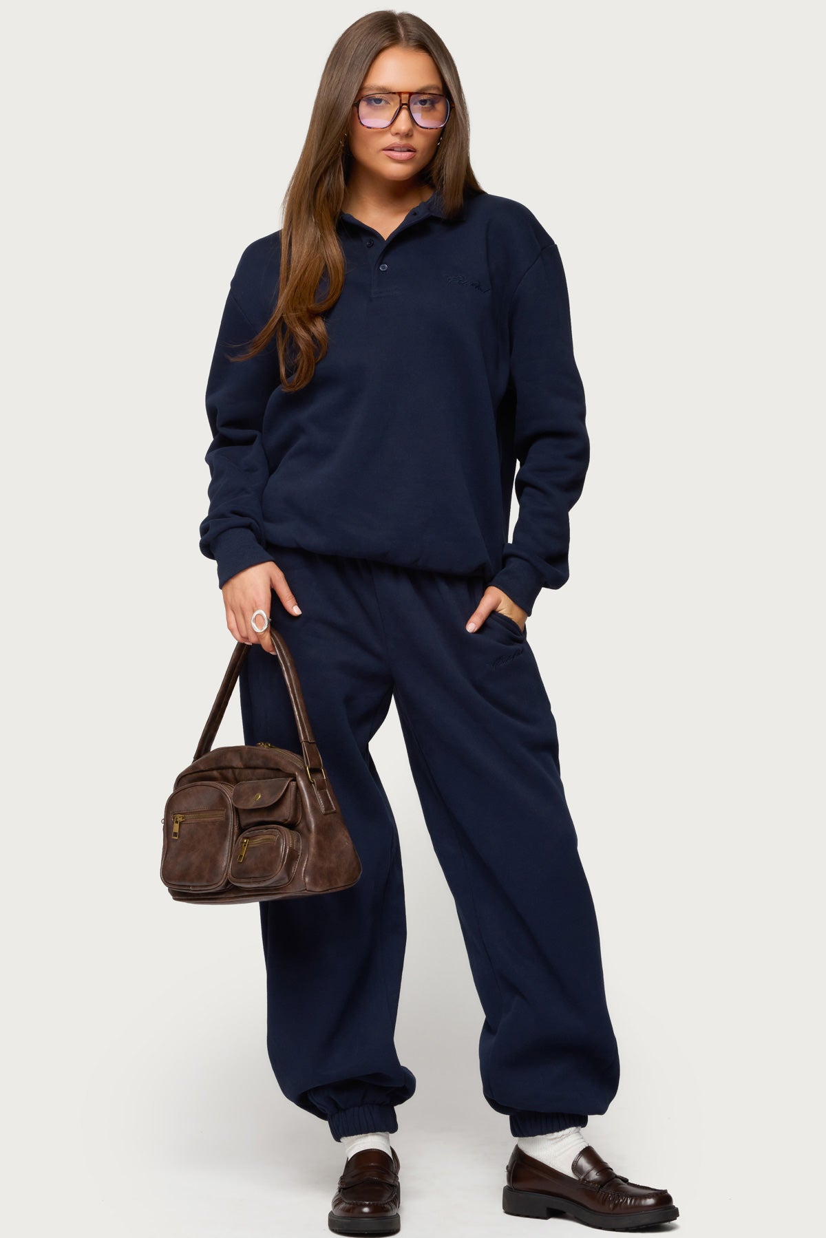 Jayce Oversized Edikted Polo Sweatshirt - Image 2