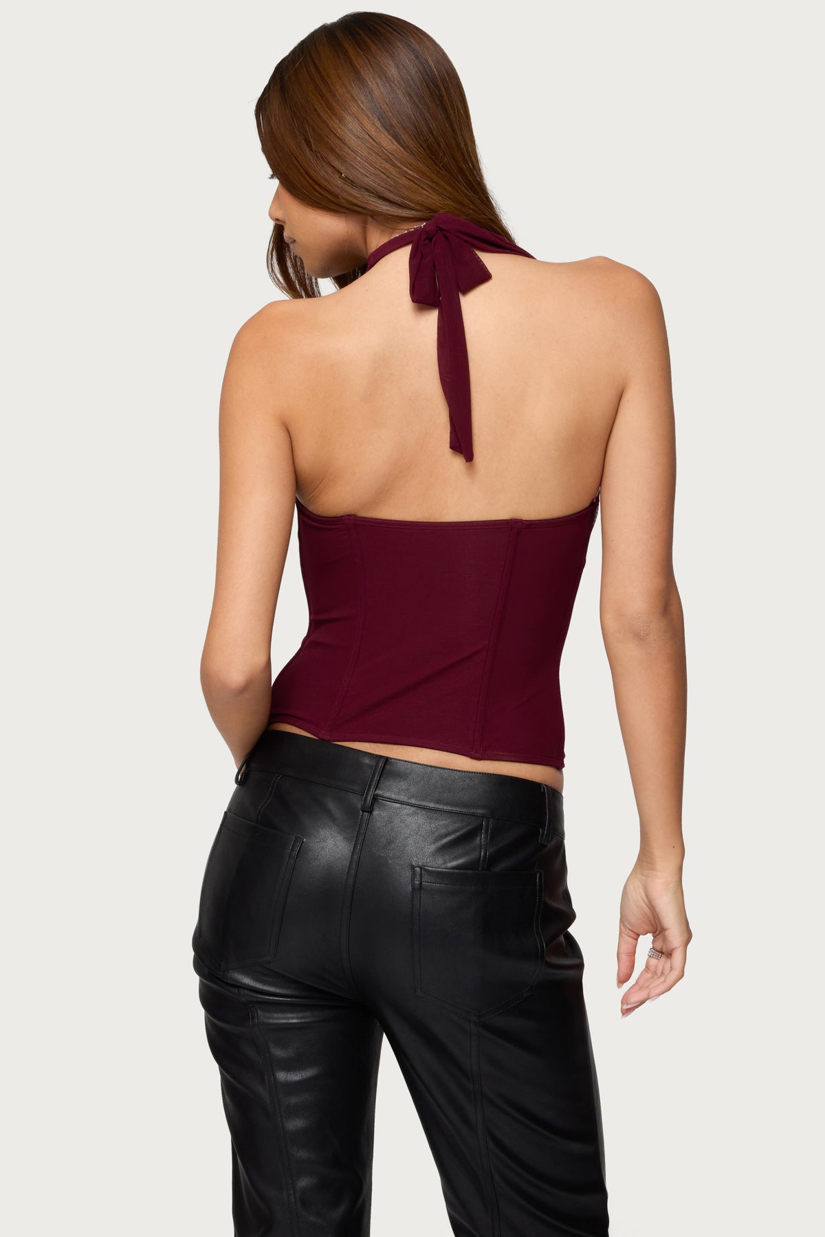 Rosalina Mesh Halter Corset - Image 4