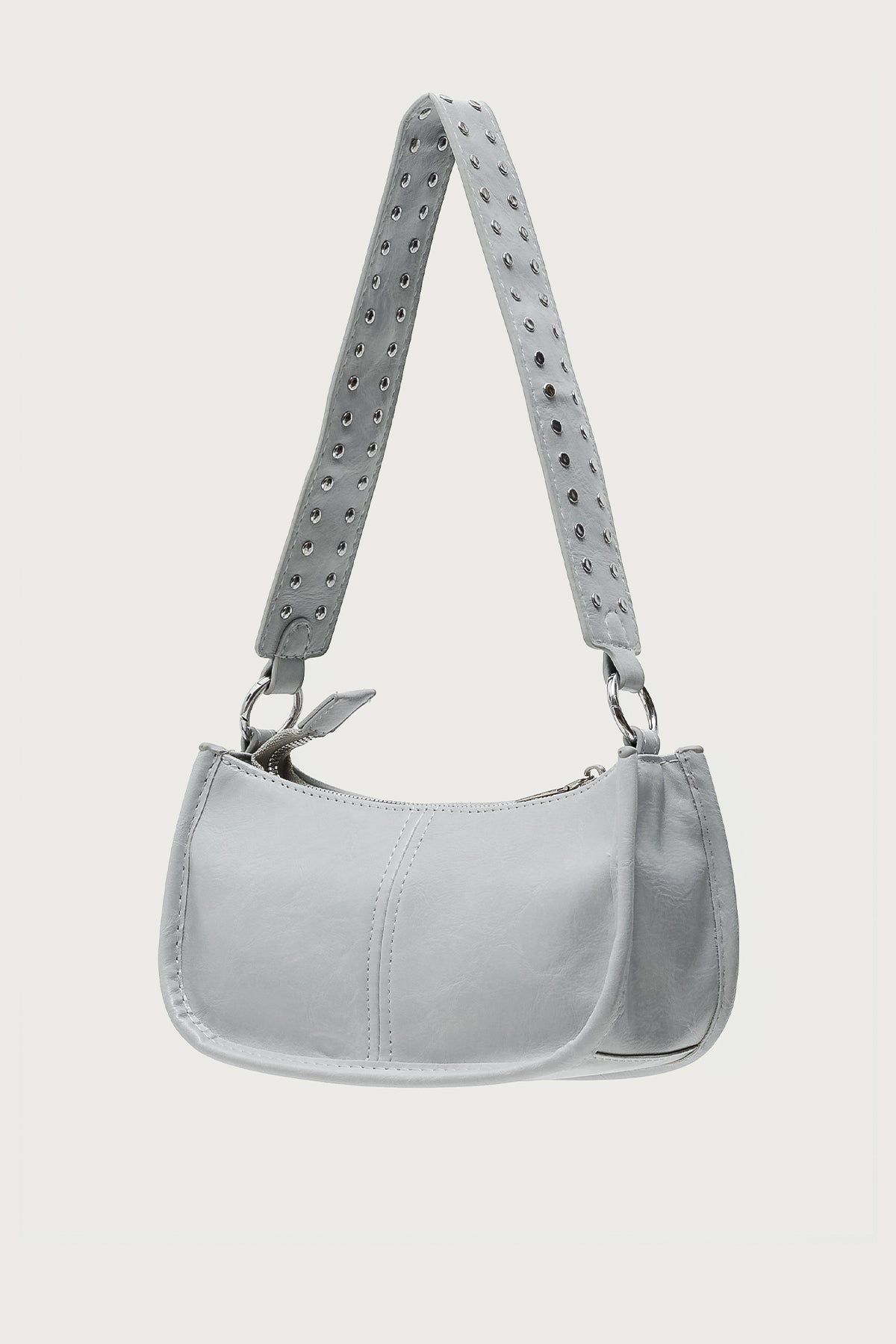 Studded Strap Faux Leather Bag - Image 4