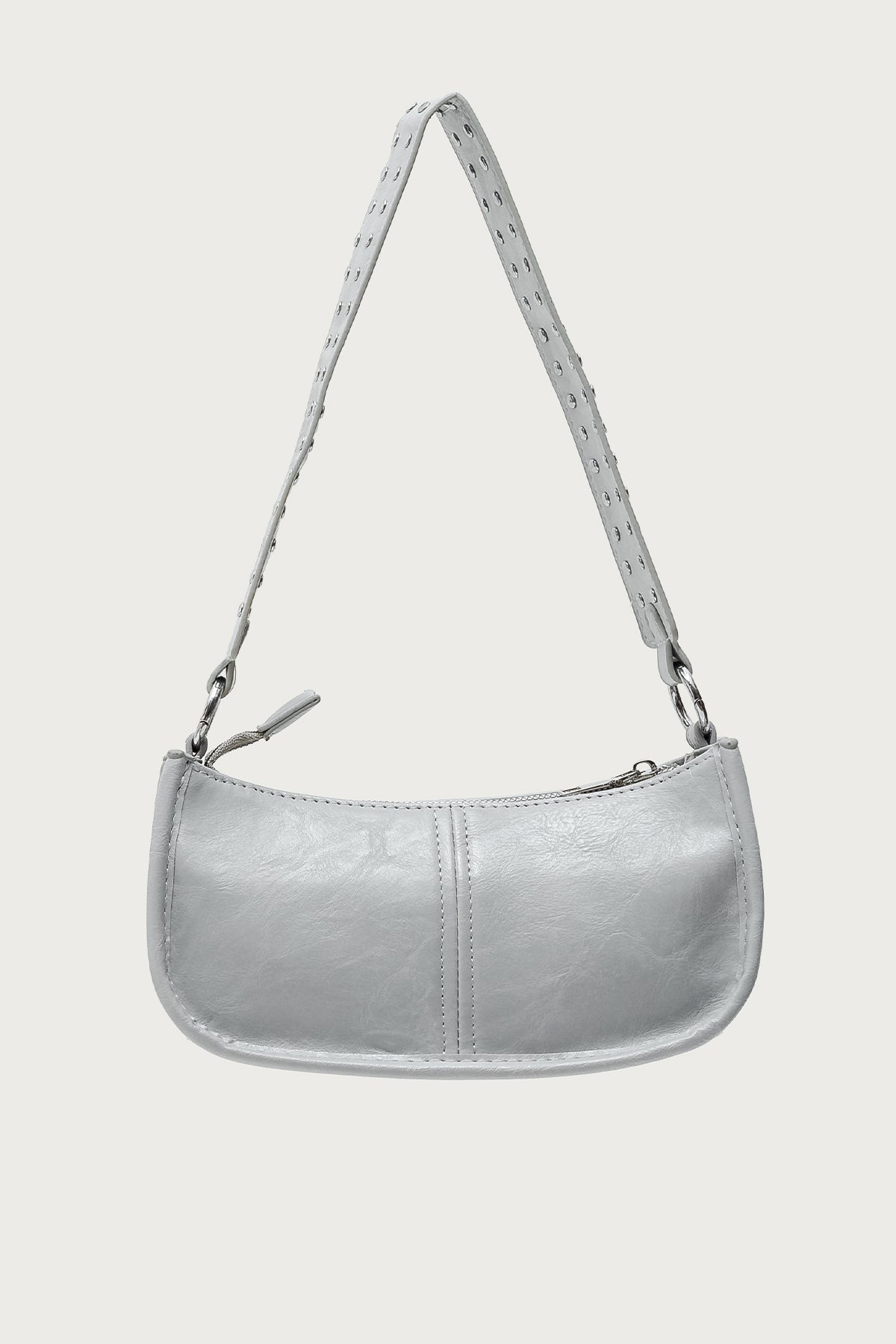 Studded Strap Faux Leather Bag - Image 5