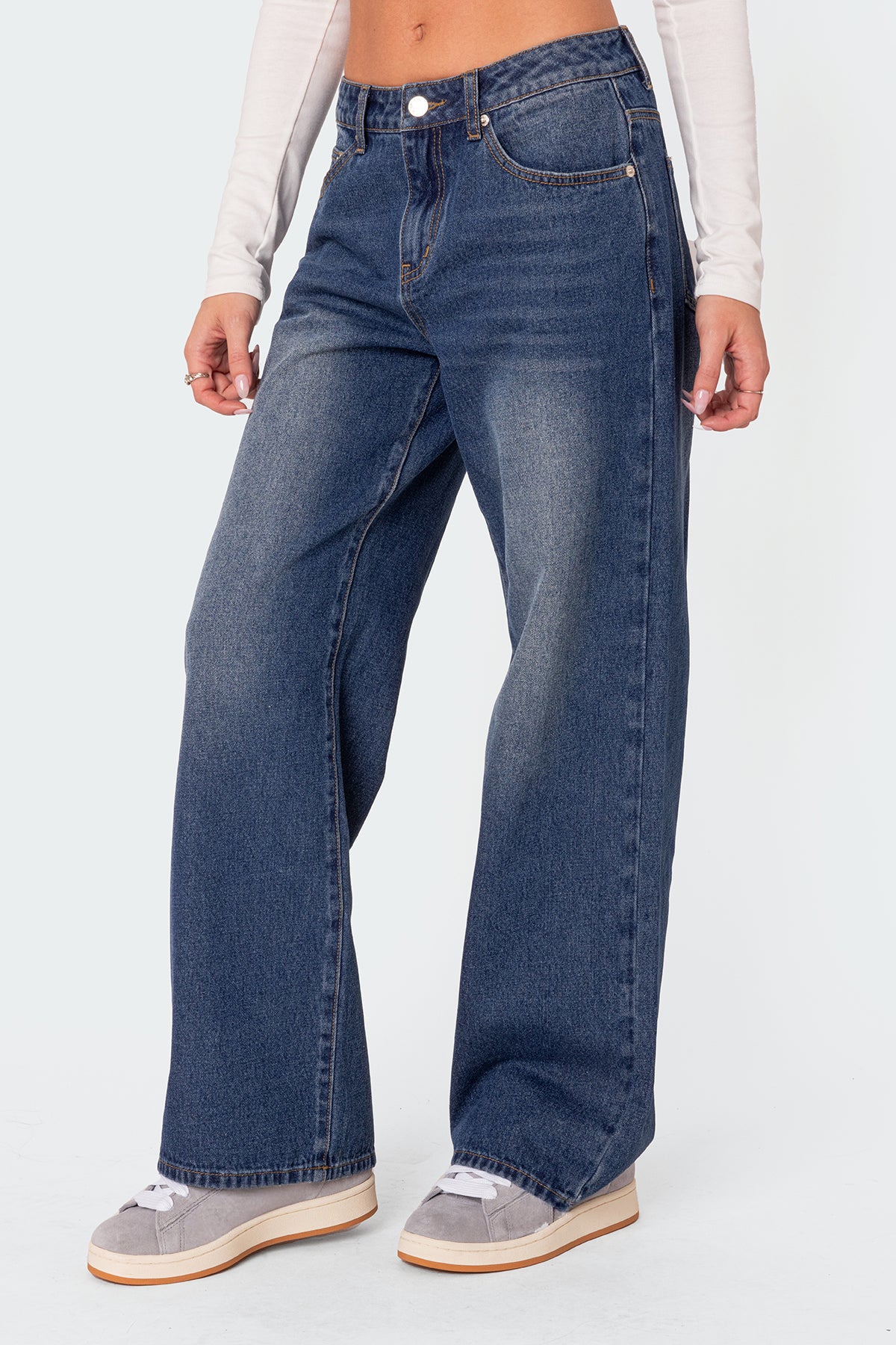 Karie Mid Rise Baggy Jeans - Image 3