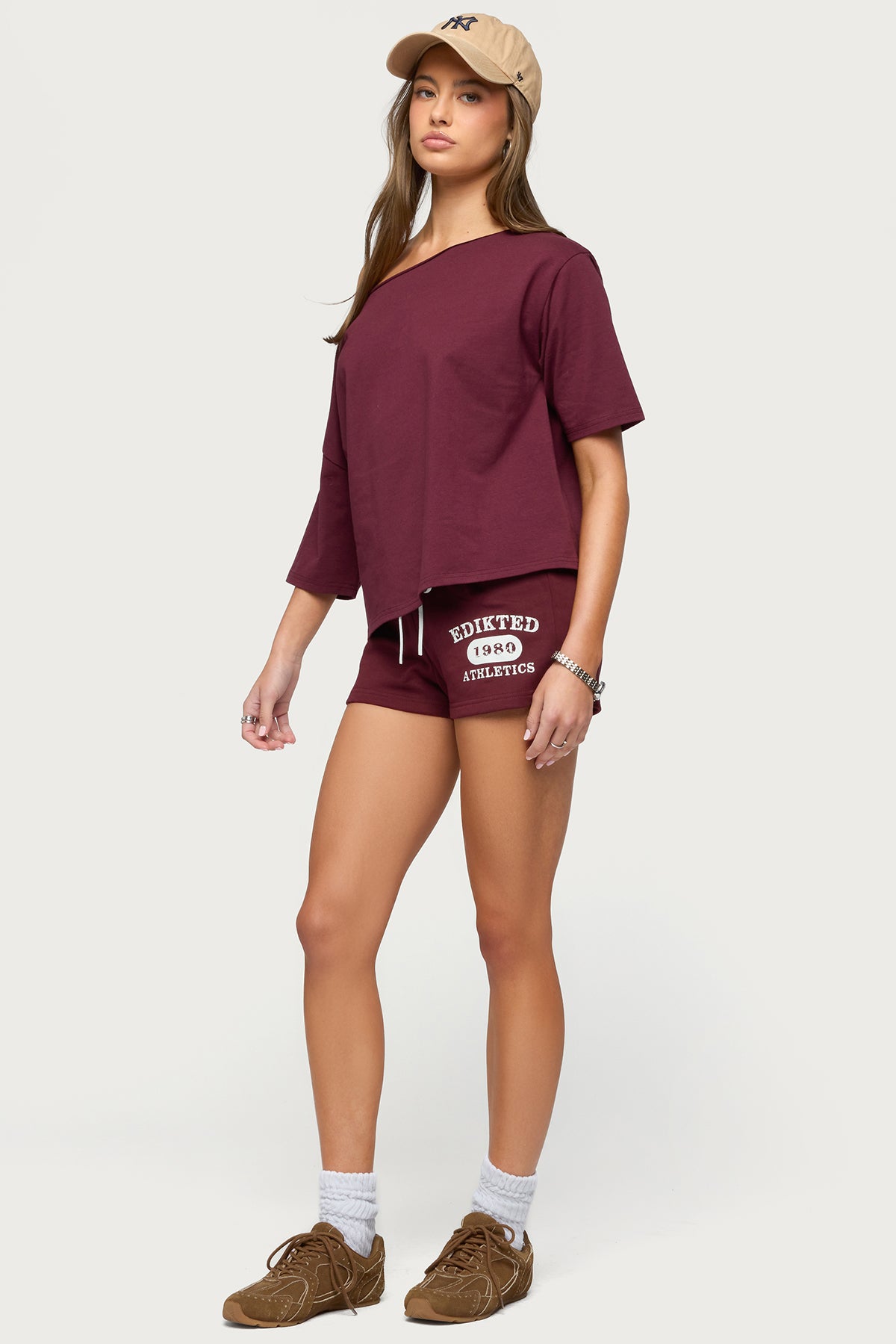 Edikted Athlete Contrast Micro Shorts - Image 4