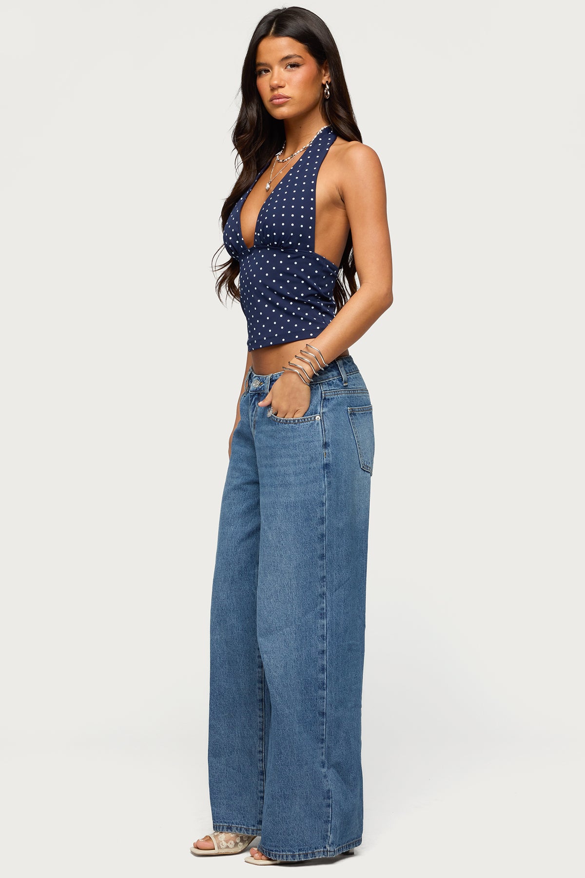 Blaire Polka Dot Halter Top - Image 4