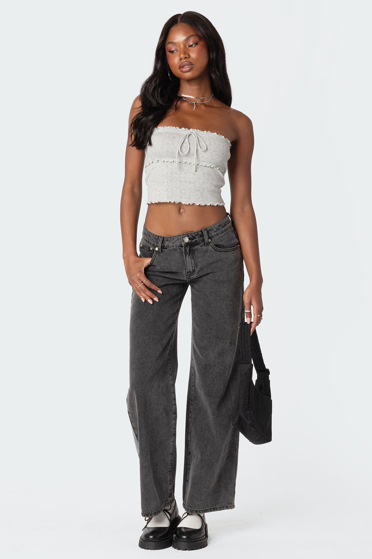 Savannah Pointelle Tube Top - Image 2