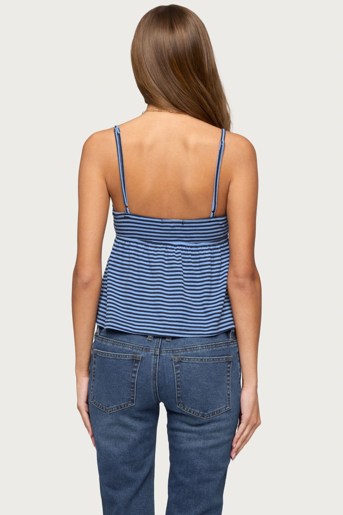 Orietta Striped Babydoll Top - Image 5