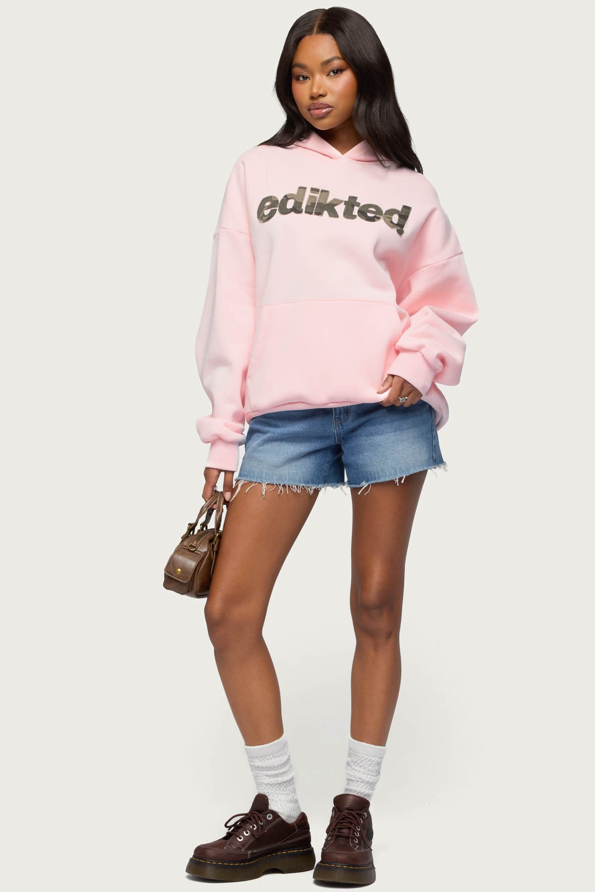 Camo Cutie Edikted Oversized Hoodie - Image 2