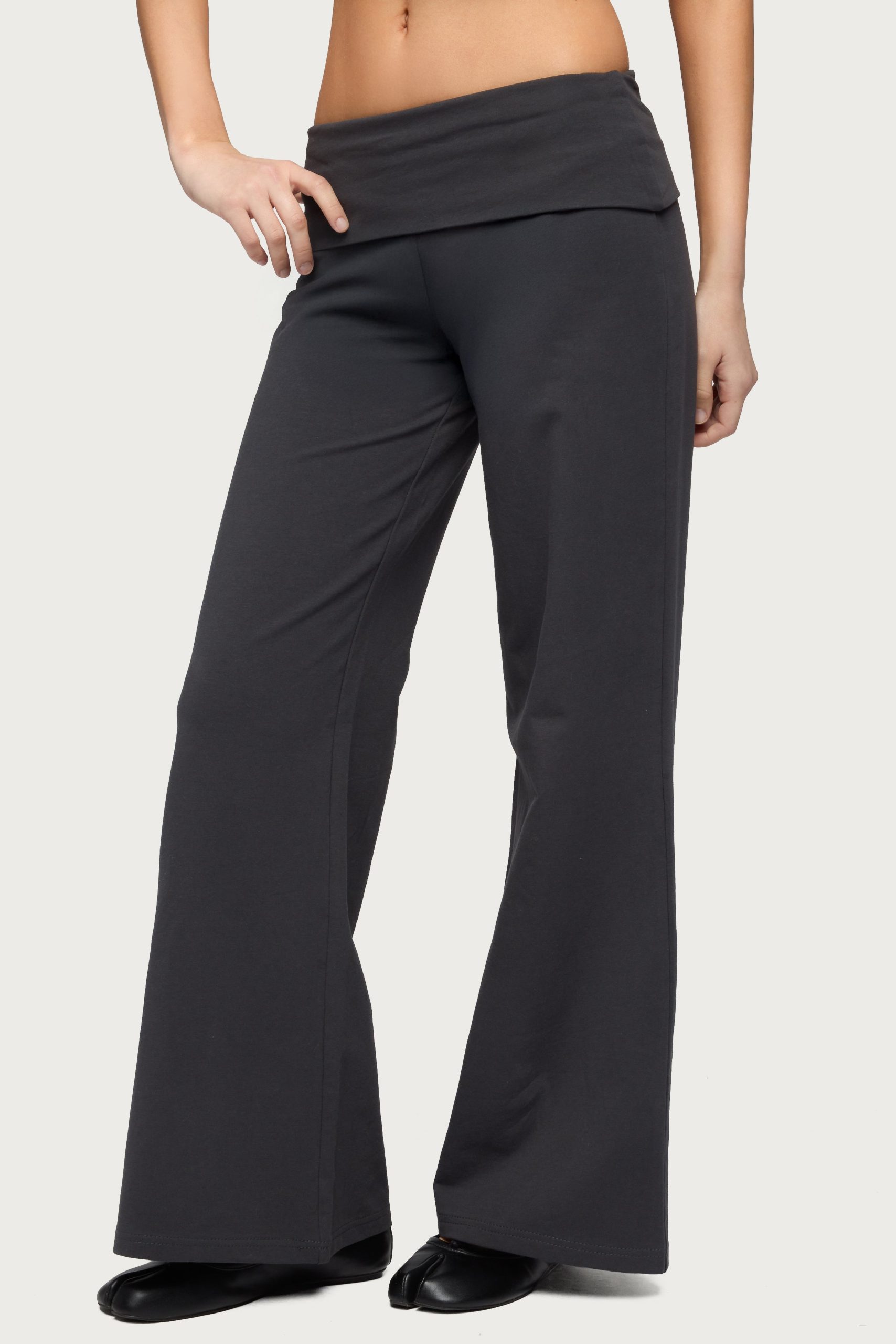 Petite Wide Leg Fold Over Pants - Image 3