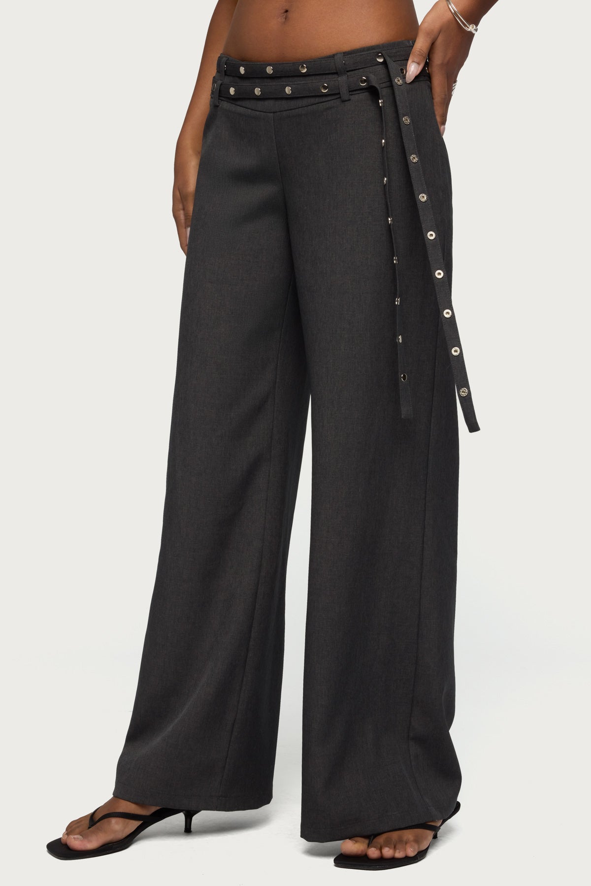 Cruz Double Belt Baggy Tailored Pants - Image 3