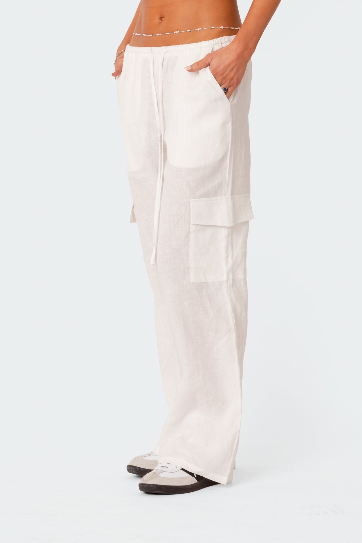 Lyric Linen Look Cargo Pants - Image 5