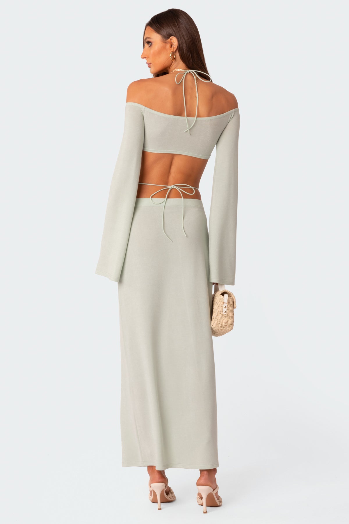 Celeste Off Shoulder Twist Crop Top - Image 5