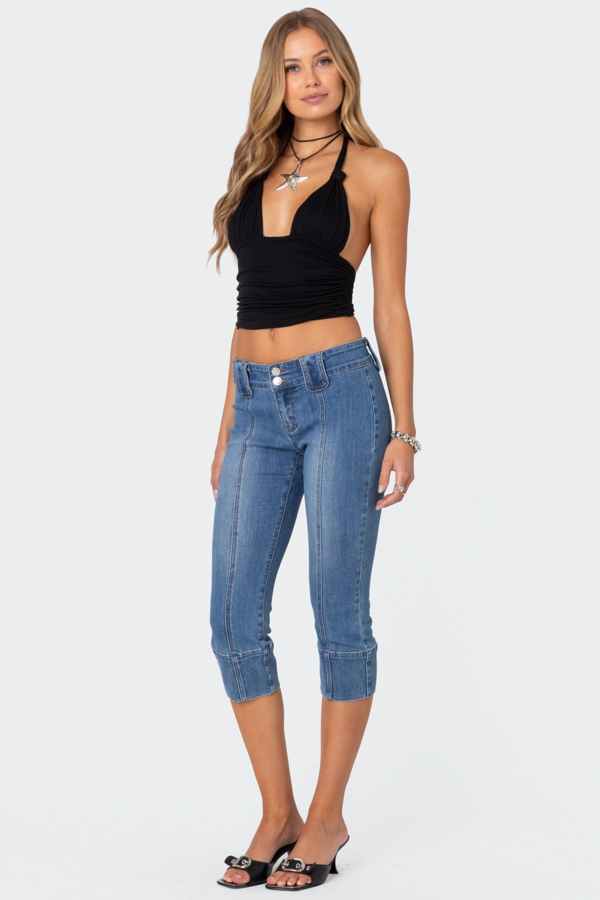 Lillie Knotted Halter Top - Image 2