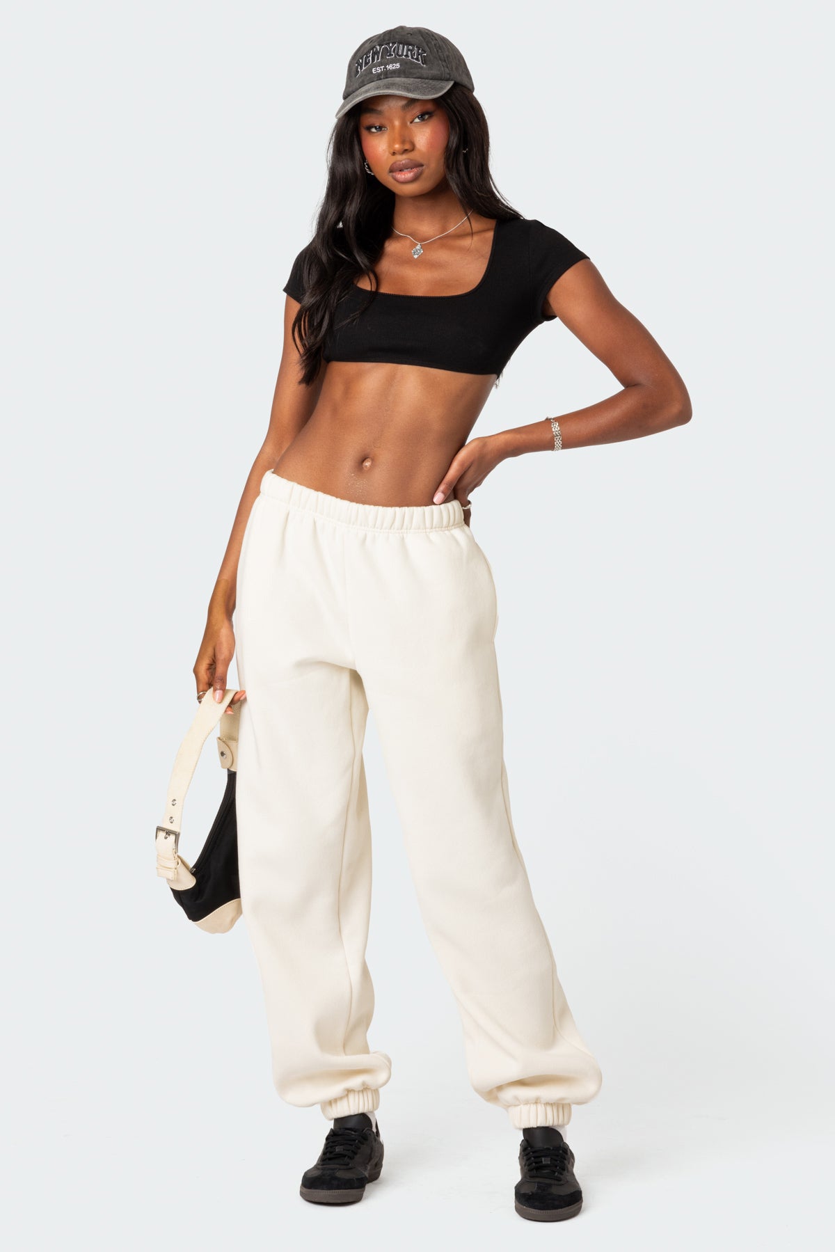 Square Neck Ribbed Crop Top - Image 5