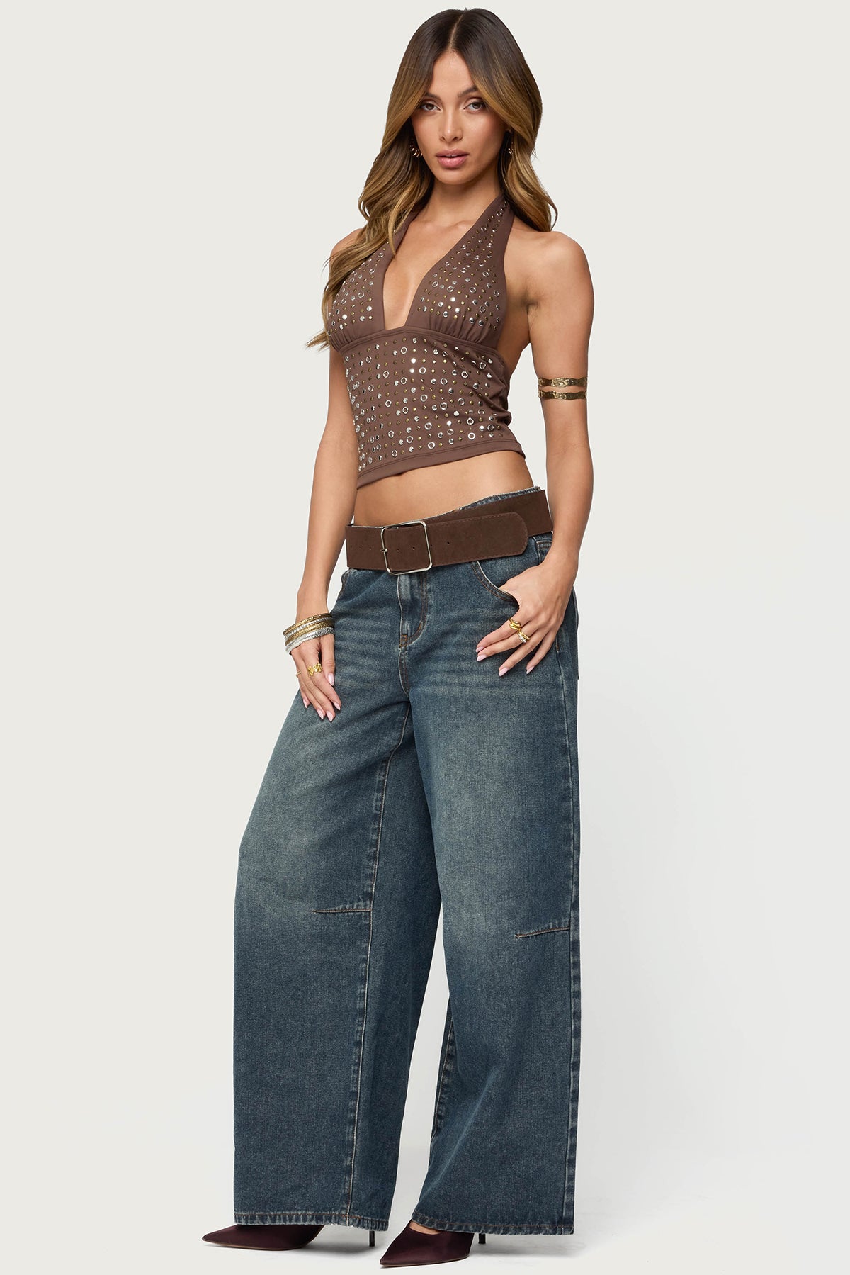 Santi Low Rise Baggy Jeans - Image 3