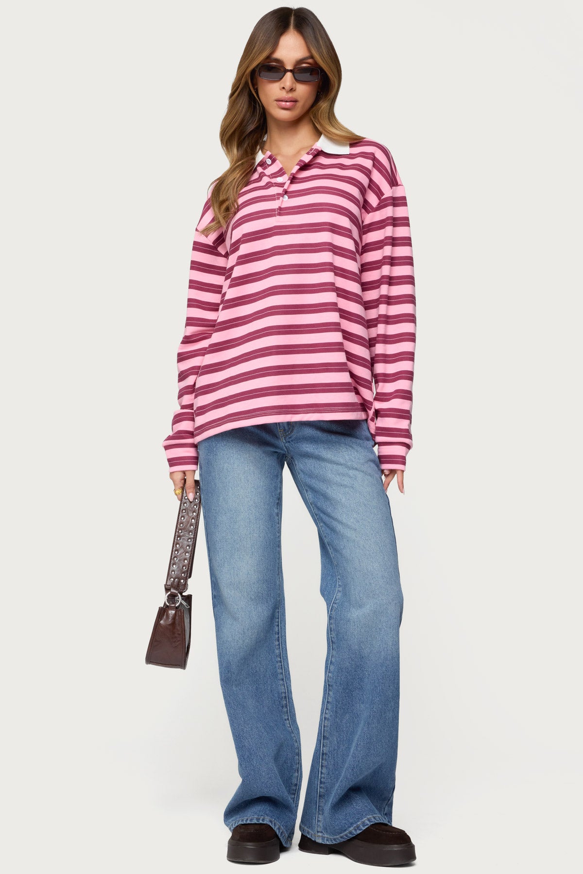 Maureen Striped Polo Sweatshirt - Image 3