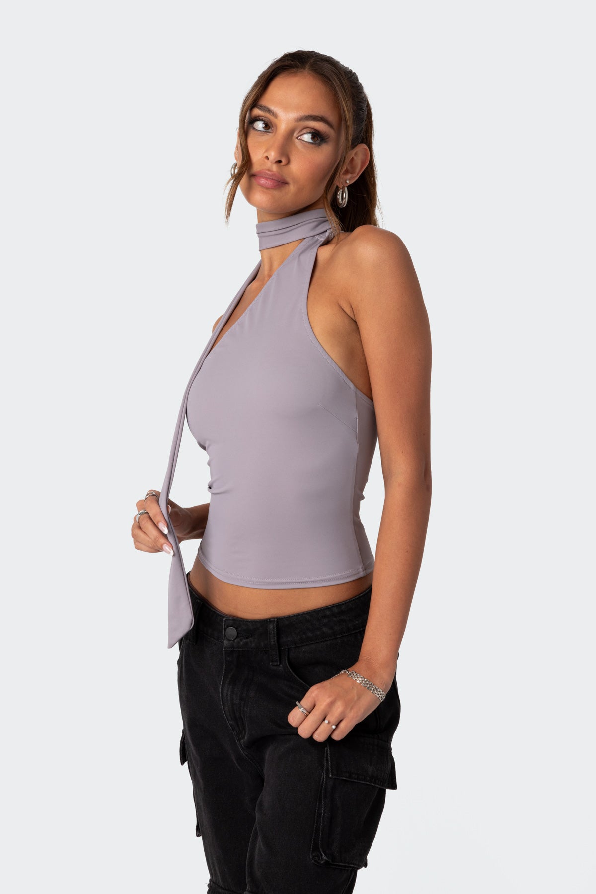 Melony Asymmetric Scarf Top - Image 3