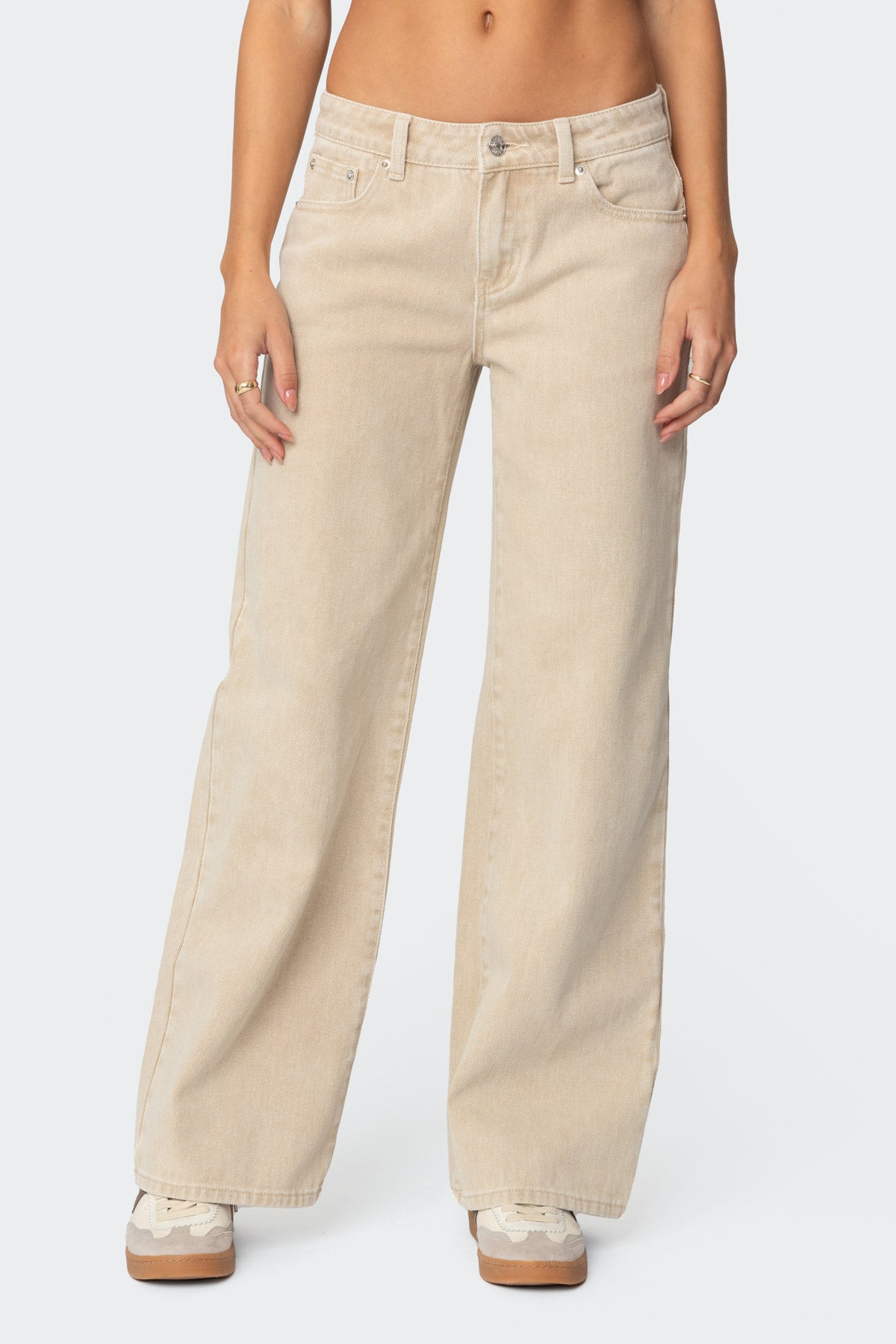 Leopard Star Low Rise Baggy Jeans - Image 2